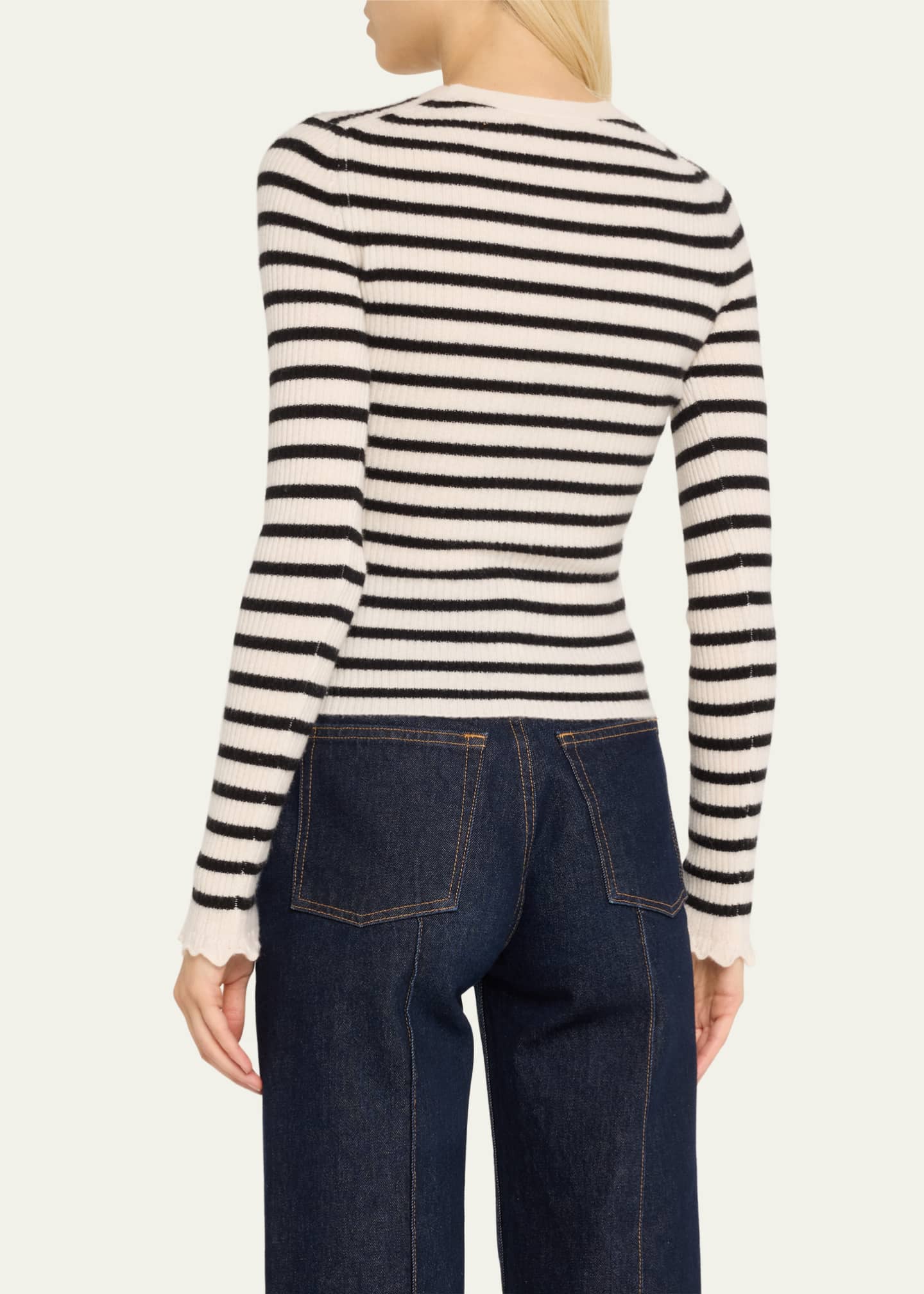 Ulla Johnson Aeris Striped Cashmere Cardigan Image 3 of 5