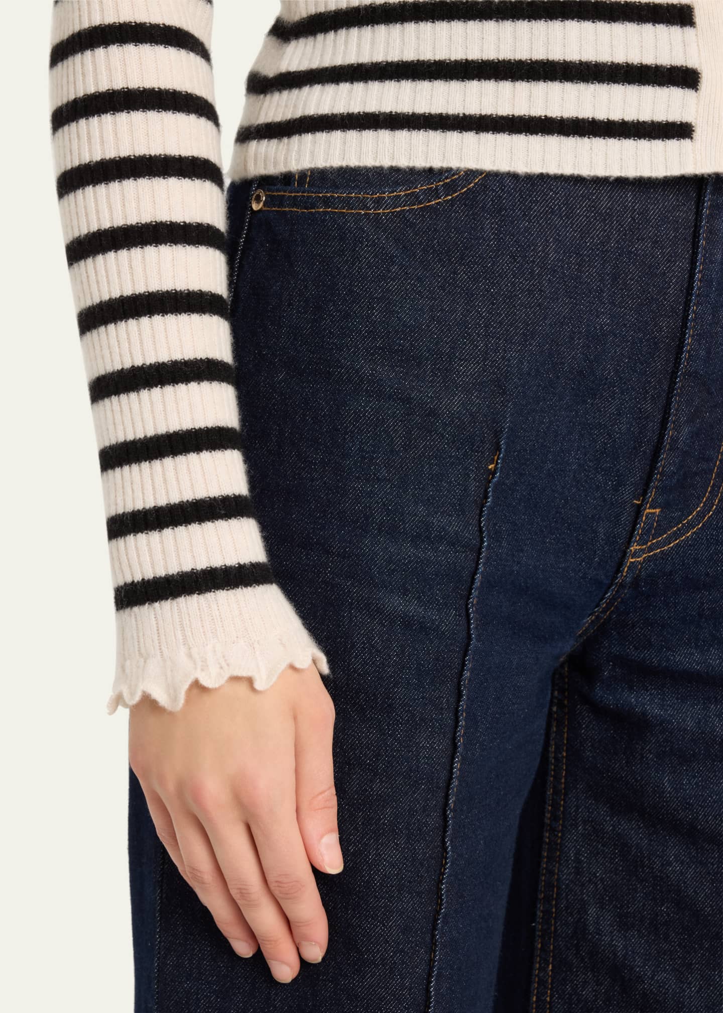 Ulla Johnson Aeris Striped Cashmere Cardigan Image 5 of 5