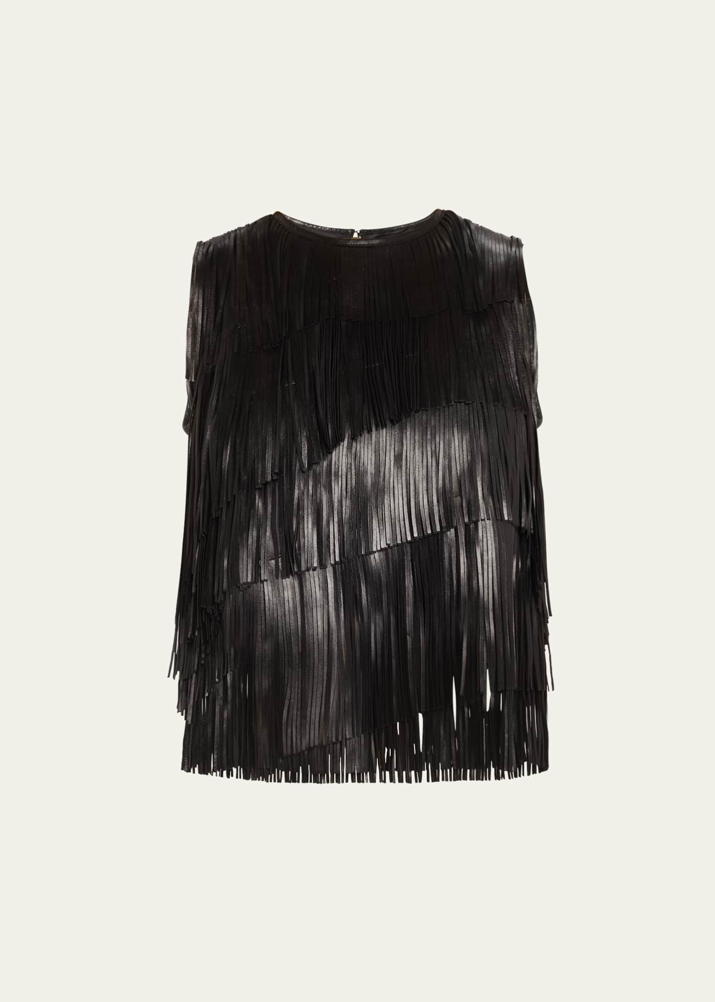 Ulla Johnson Leonie Leather Fringe Top Image 1 of 5