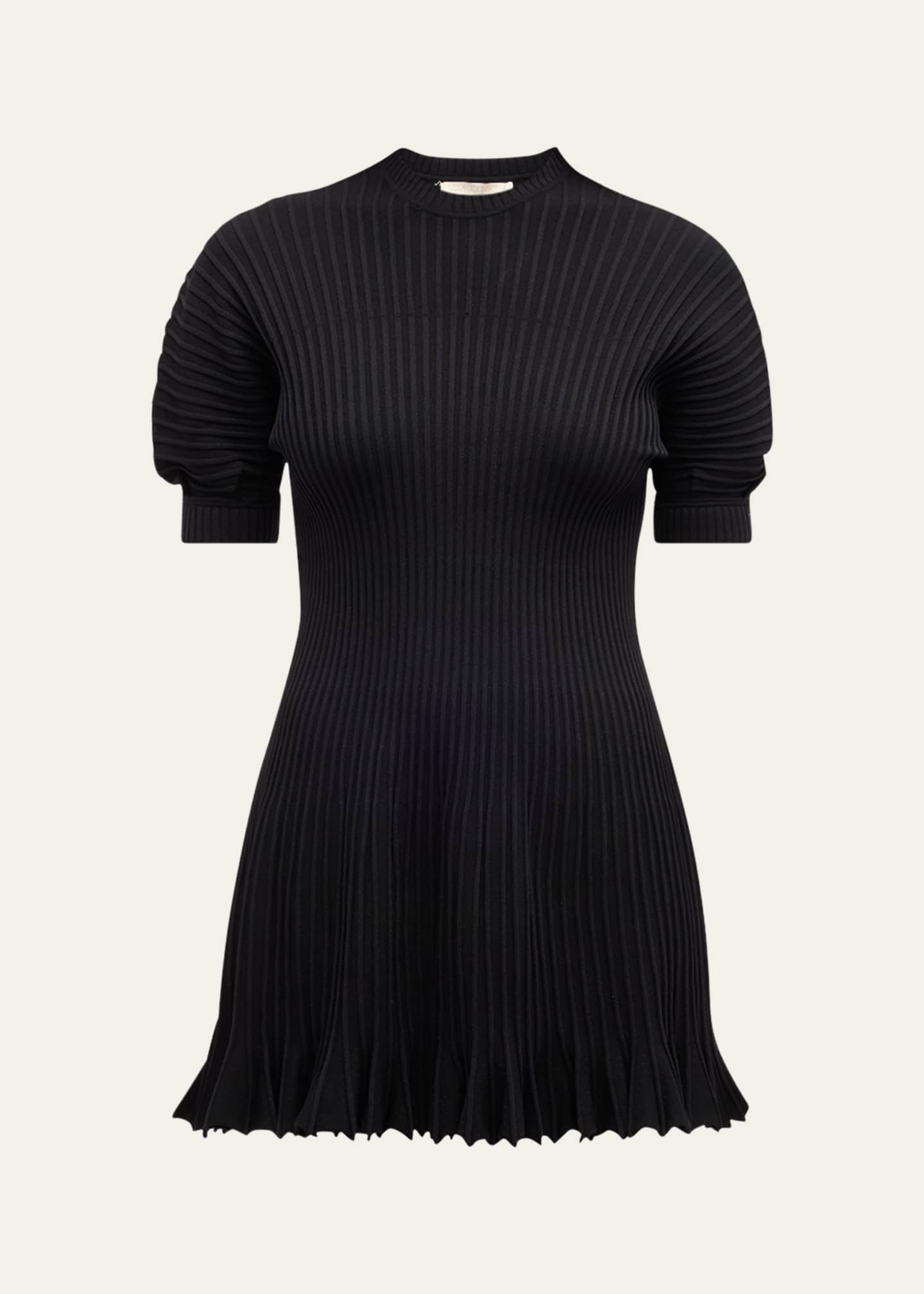 Ulla Johnson Talie Ribbed Puff-Sleeve Mini Dress Image 1 of 5