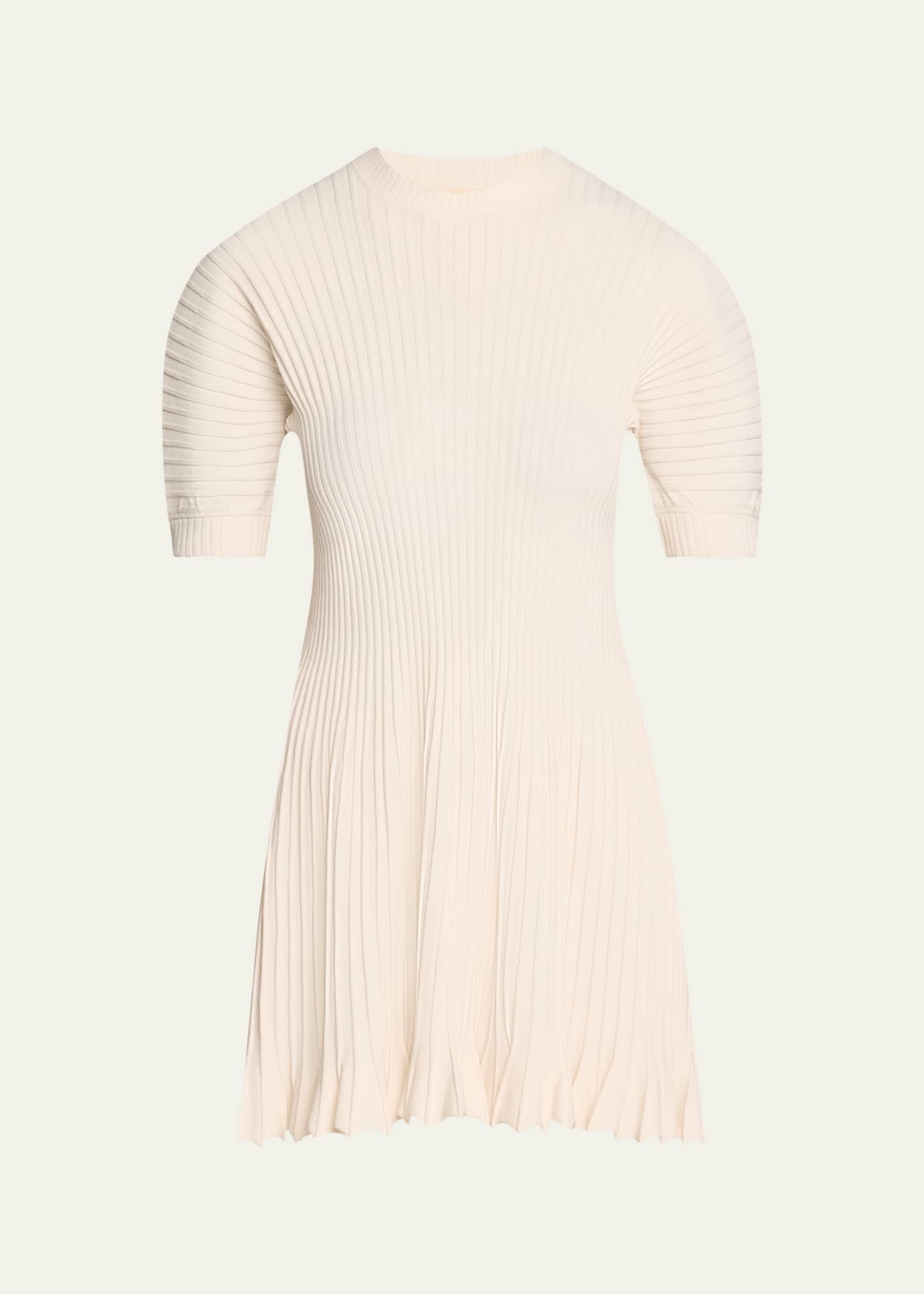 Ulla Johnson Talie Ribbed Puff-Sleeve Mini Dress Image 1 of 5