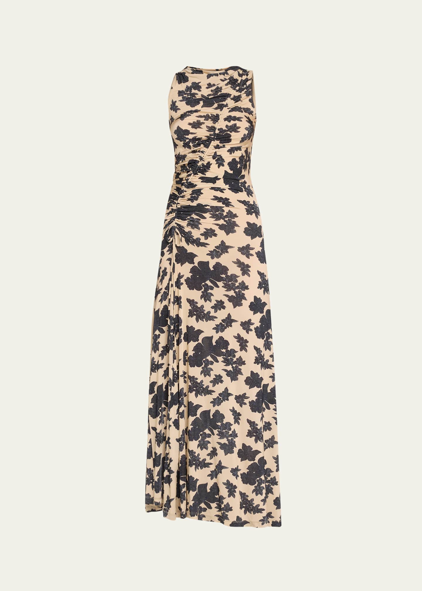 Ulla Johnson Natalia Ruched Floral-Print Maxi Dress Image 1 of 5