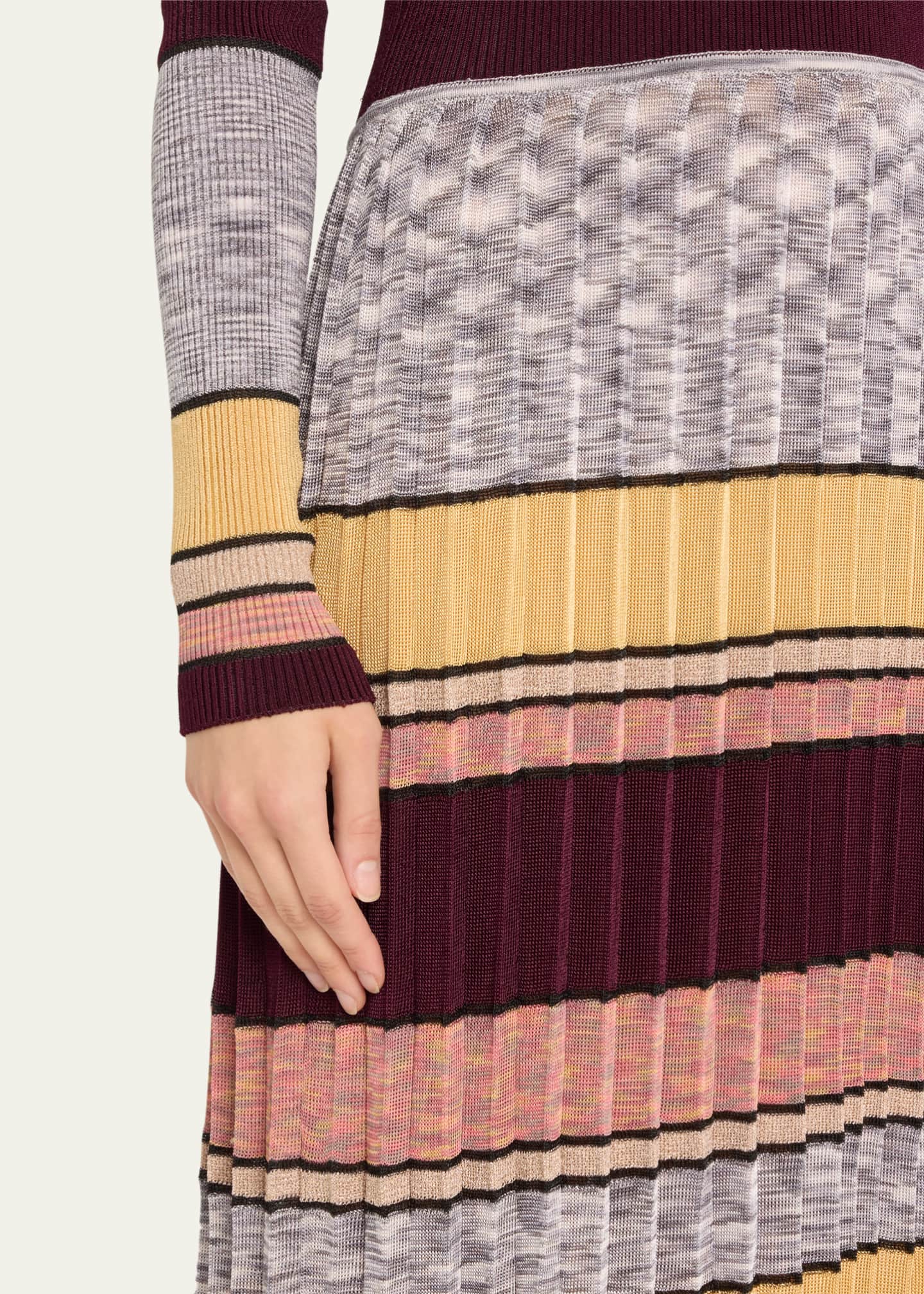 Ulla Johnson Evangeline Striped Mock-Neck Knit Maxi Dress Image 5 of 5
