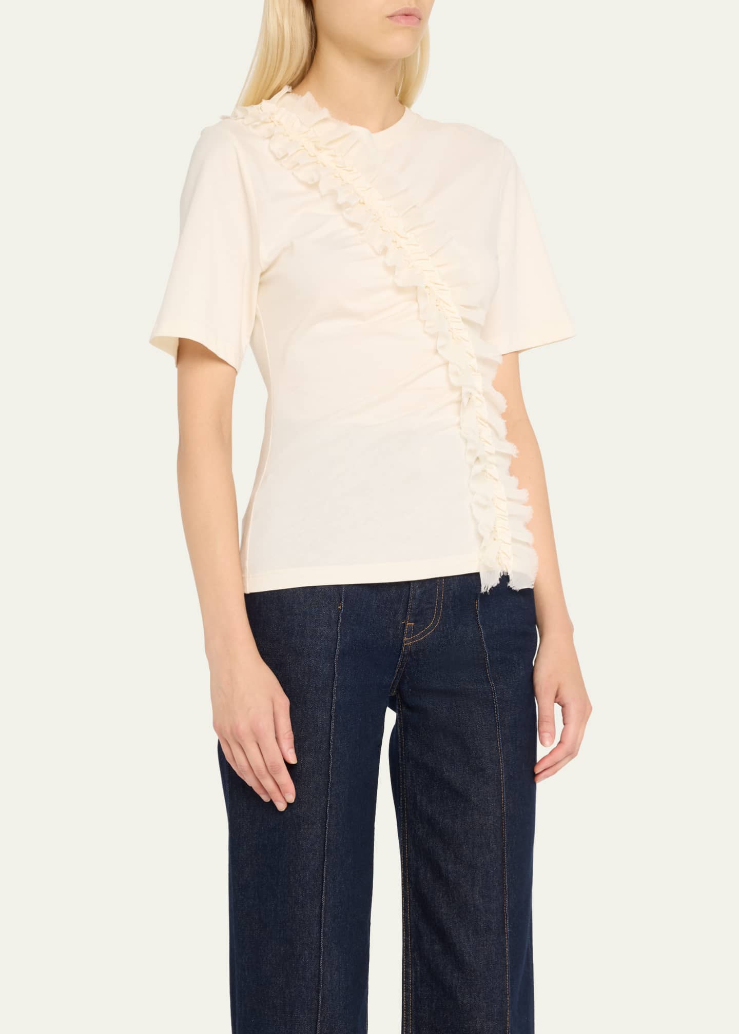 Ulla Johnson Vivi Ruffle Organic Cotton Top Image 4 of 5