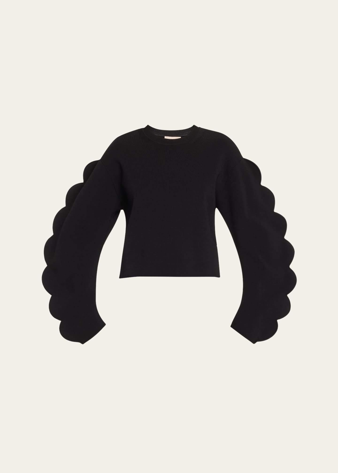 Ulla Johnson Ivy Scallop-Sleeve Pullover Image 1 of 5