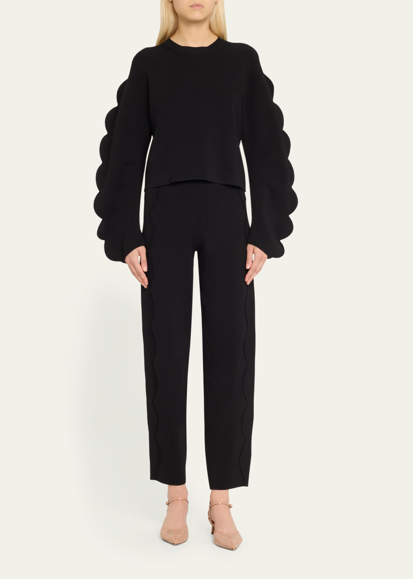 Ulla Johnson Asher Scalloped Straight-Leg Pants Image 2 of 5
