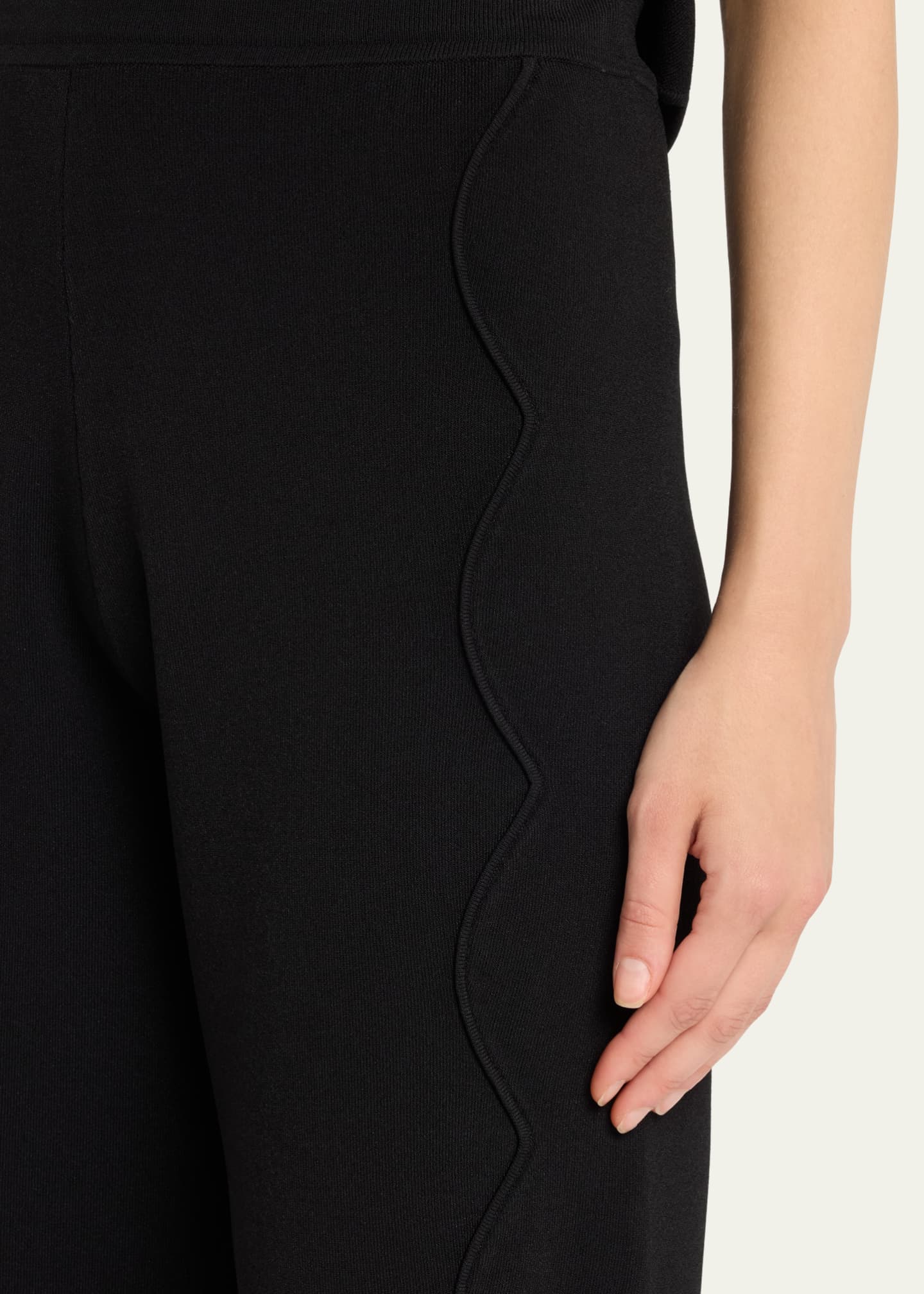 Ulla Johnson Asher Scalloped Straight-Leg Pants Image 5 of 5