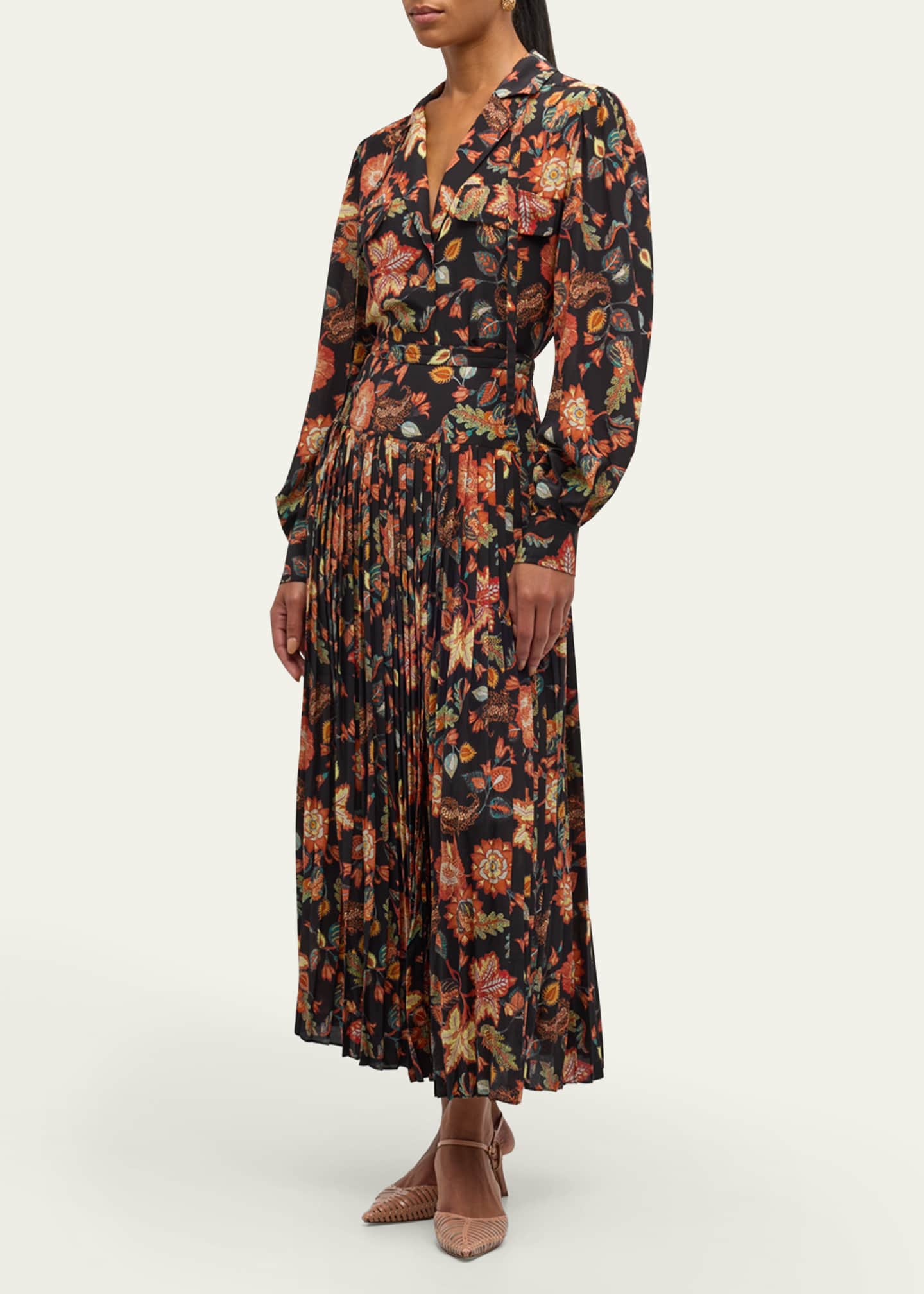 Ulla Johnson Florian Floral-Print Silk Blouse Image 2 of 4