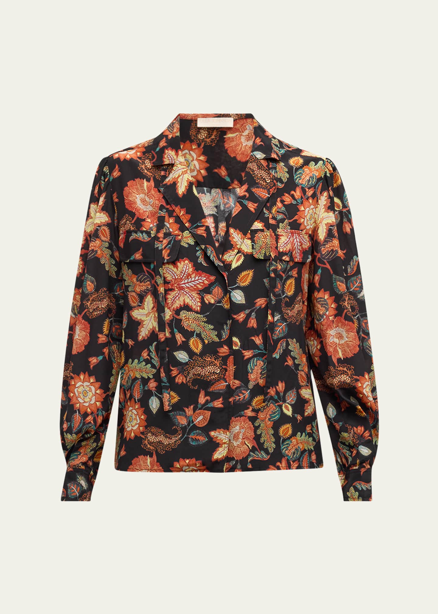 Ulla Johnson Florian Floral-Print Silk Blouse Image 1 of 4