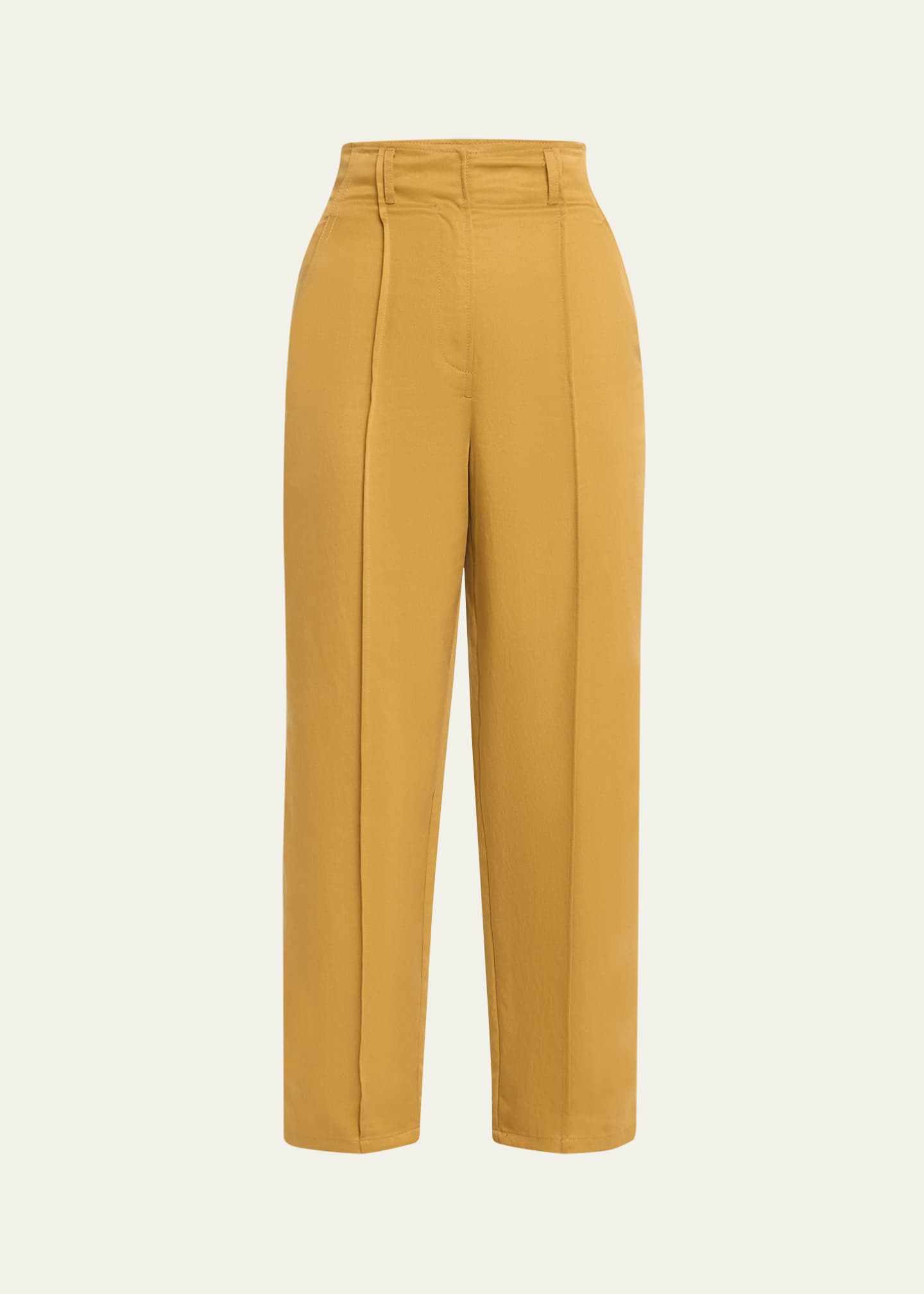 Ulla Johnson Lielle High-Rise Tapered Pintuck Pants Image 1 of 5
