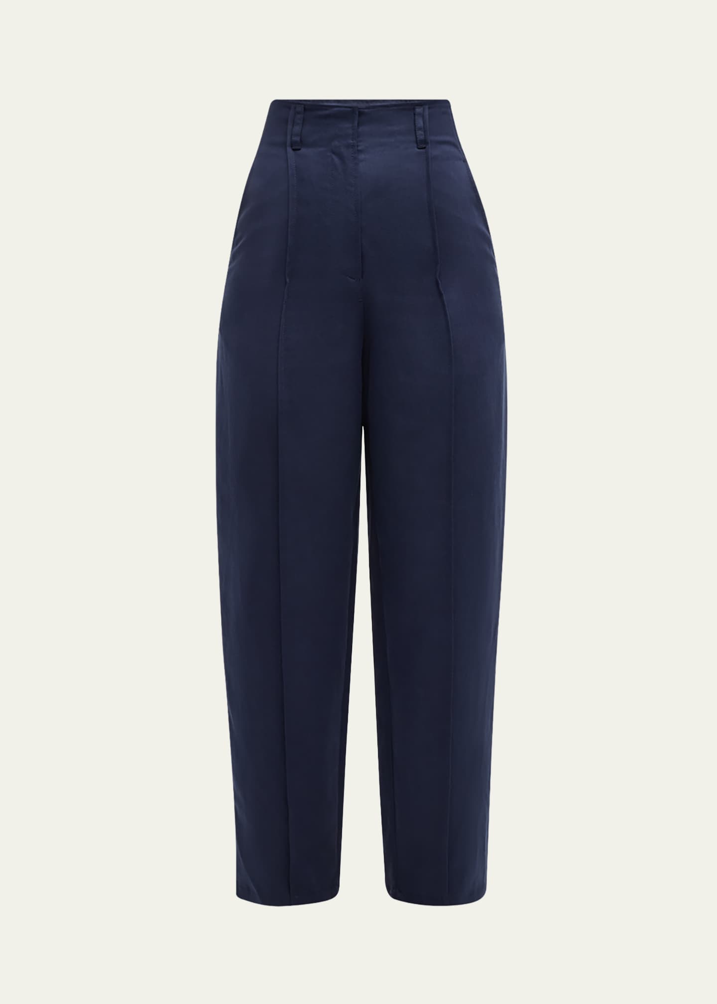 Ulla Johnson Lielle High-Rise Tapered Pintuck Pants Image 1 of 5