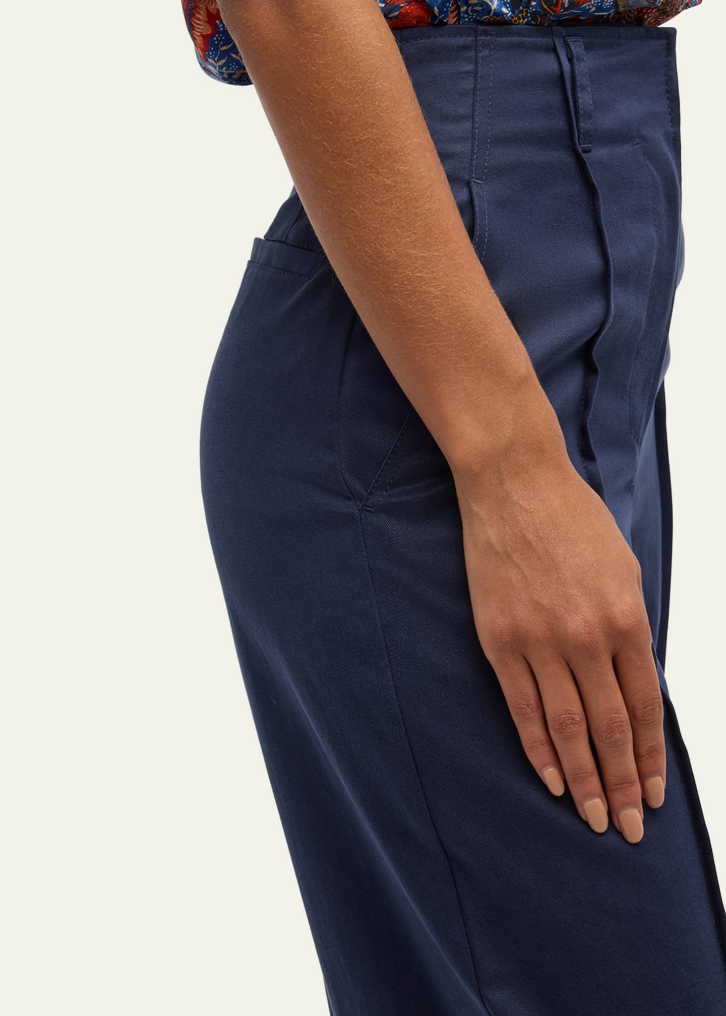Ulla Johnson Lielle High-Rise Tapered Pintuck Pants Image 5 of 5