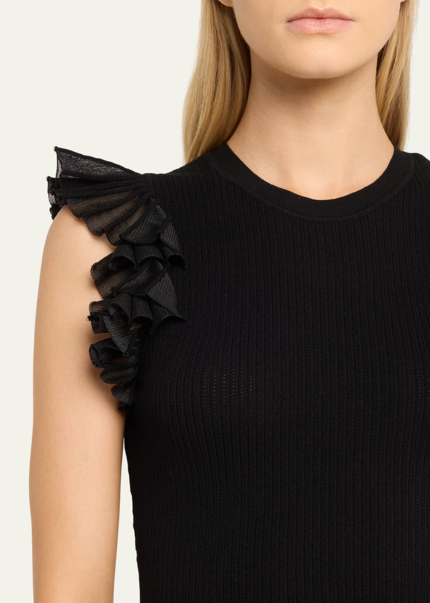 Ulla Johnson Leila Ribbed Ruffle Top Image 5 of 5
