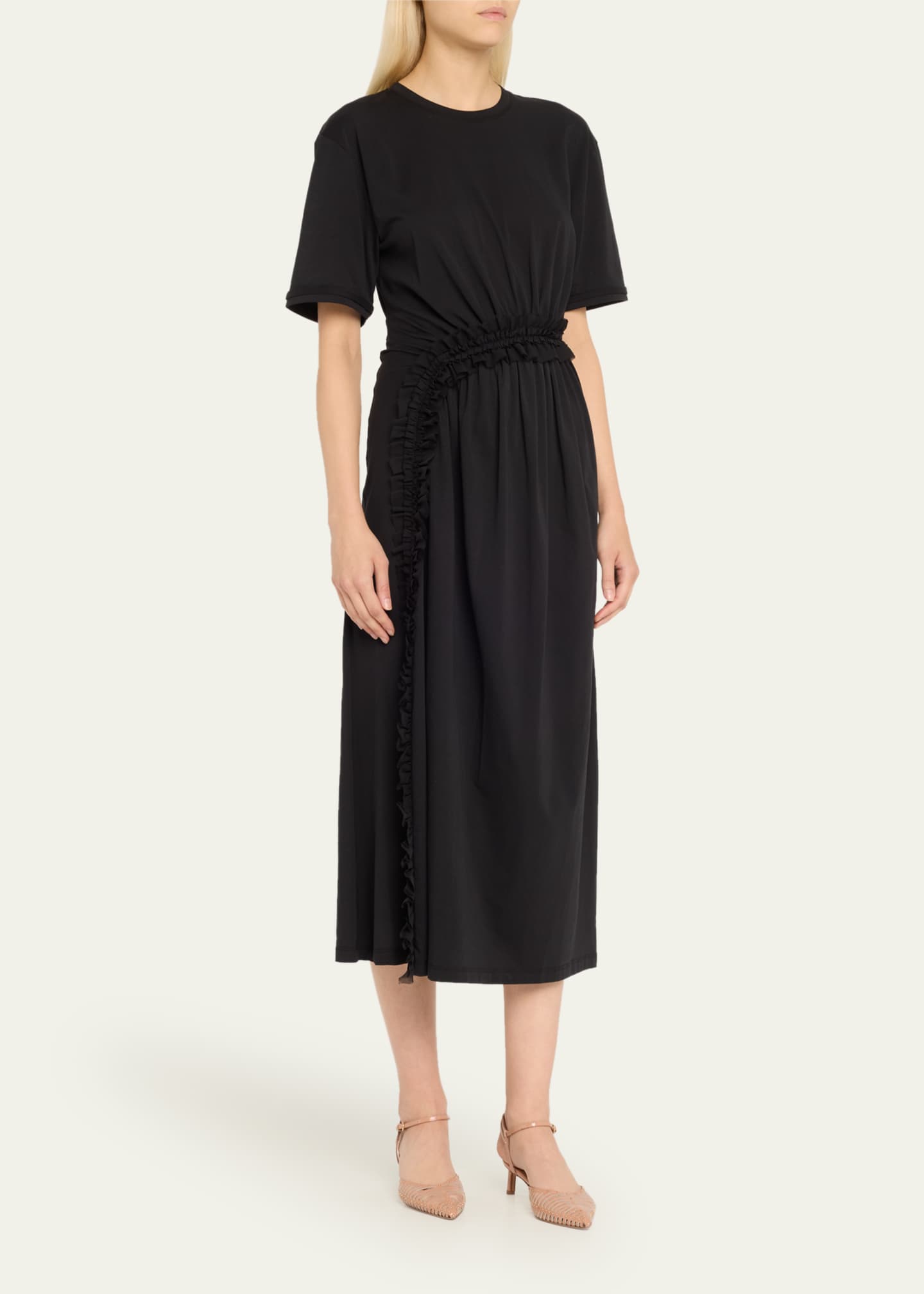 Ulla Johnson Lilia Ruffle Organic Cotton Midi Dress Image 4 of 5