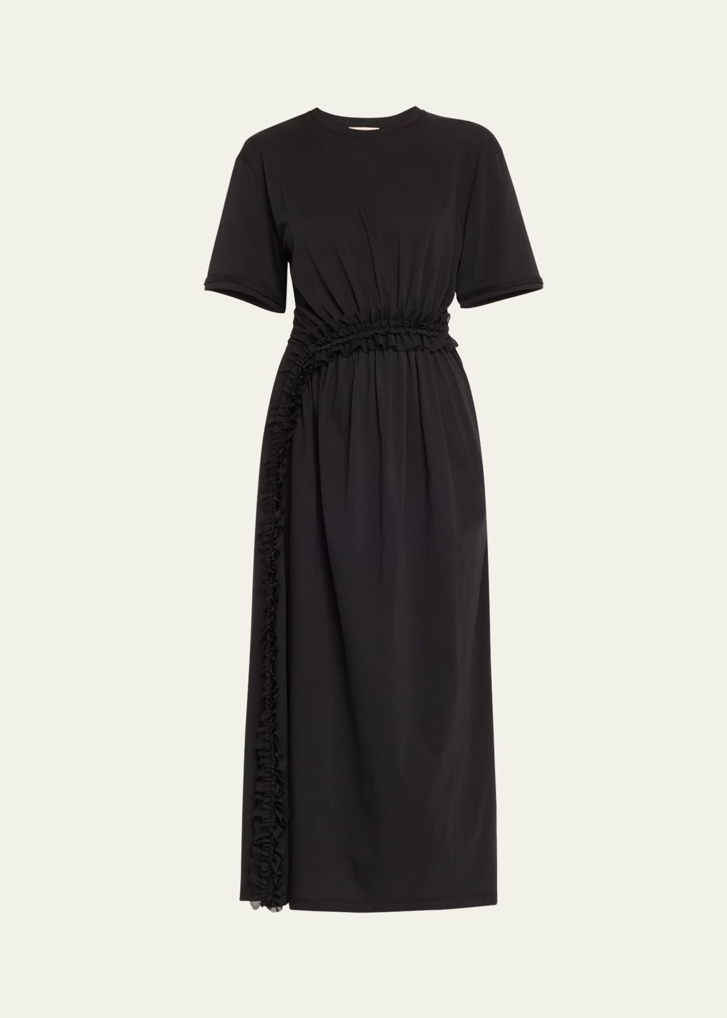 Ulla Johnson Lilia Ruffle Organic Cotton Midi Dress Image 1 of 5