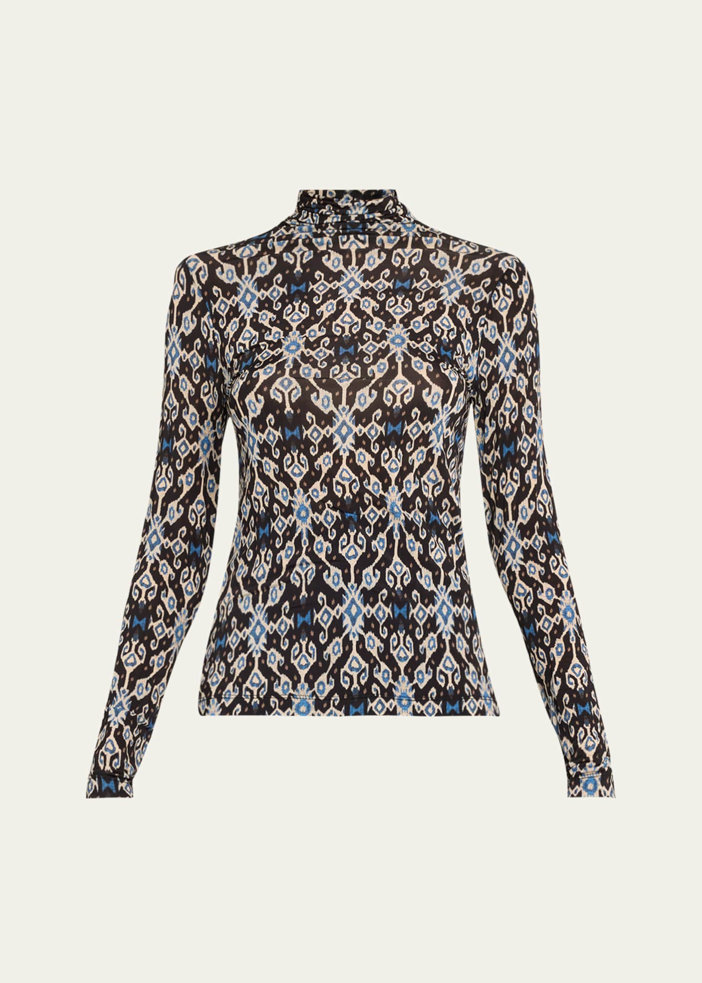 Ulla Johnson Aurelia Printed Turtleneck Pullover Image 1 of 5
