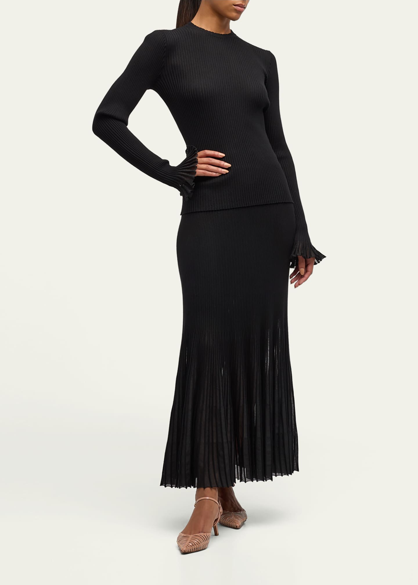 Ulla Johnson Vera Pleated Maxi Skirt Image 2 of 5