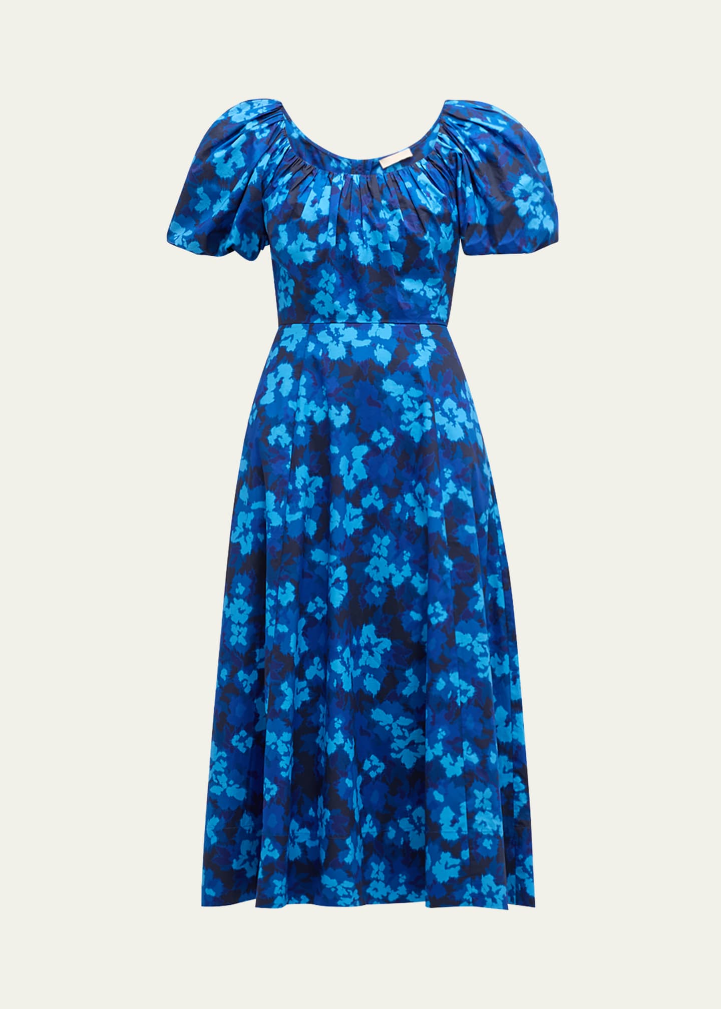 Ulla Johnson Imara Floral Short-Sleeve Midi Dress Image 1 of 5