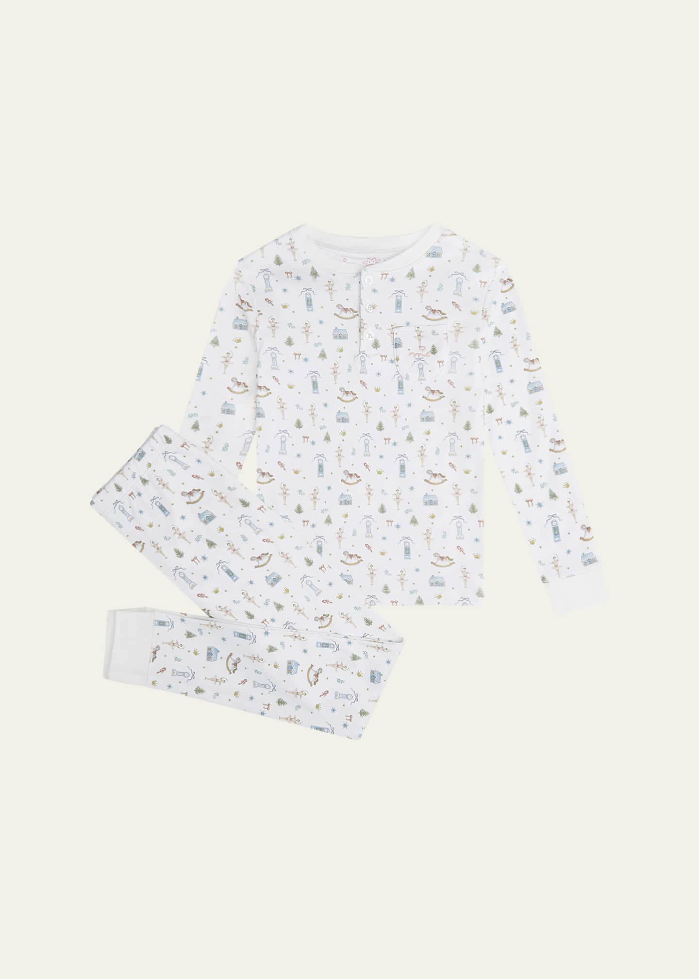 Marie Chantal Girl's Sugar Plum Fairies Henley Pajamas, Size 2-6 Image 1 of 4