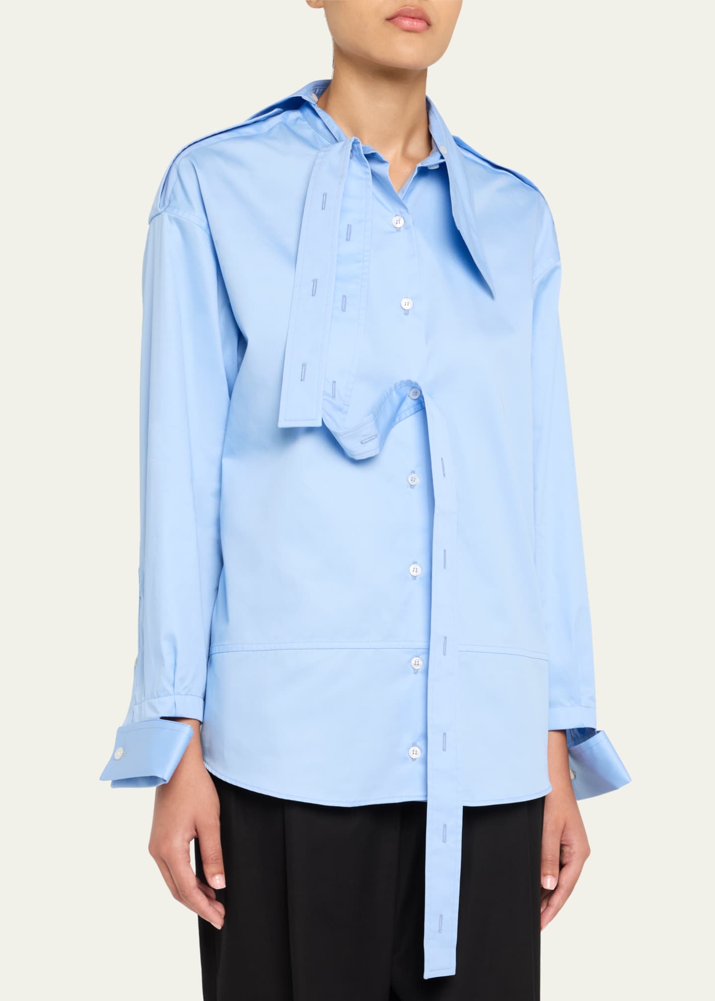MERYLL ROGGE Deconstructed Button-Down Shirt Image 4 of 4