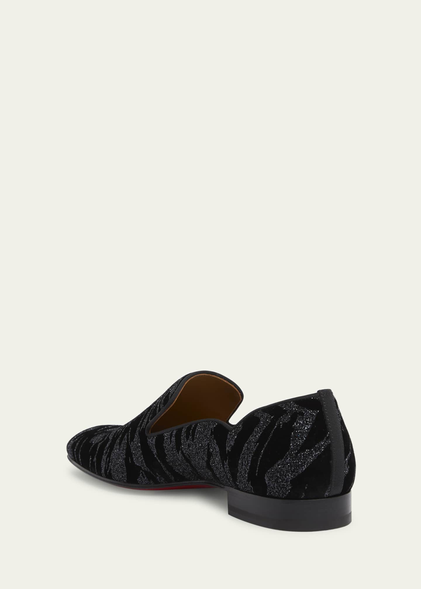 Christian Louboutin Men's Dandy Chick Orlato Velour Loafers Image 2 of 4