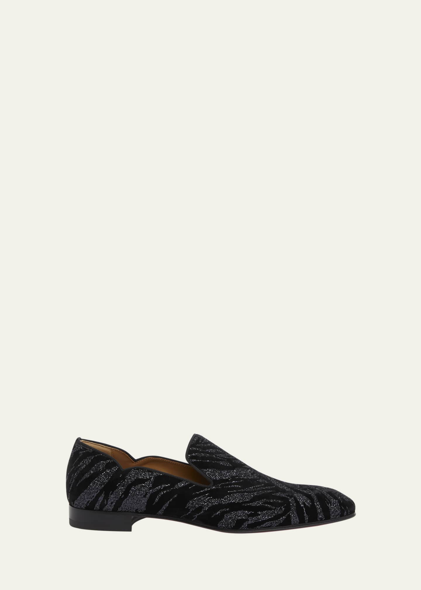 Christian Louboutin Men's Dandy Chick Orlato Velour Loafers Image 1 of 4
