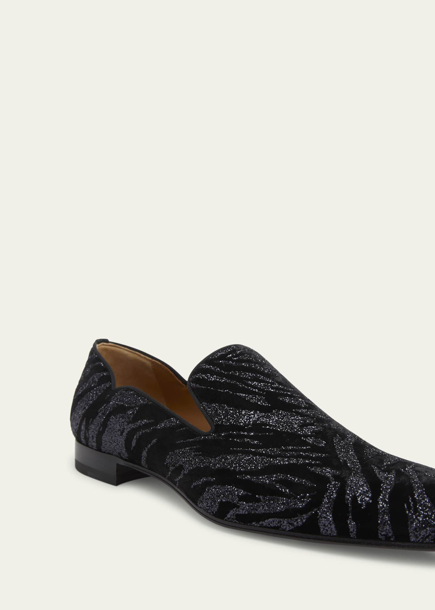 Christian Louboutin Men's Dandy Chick Orlato Velour Loafers Image 3 of 4