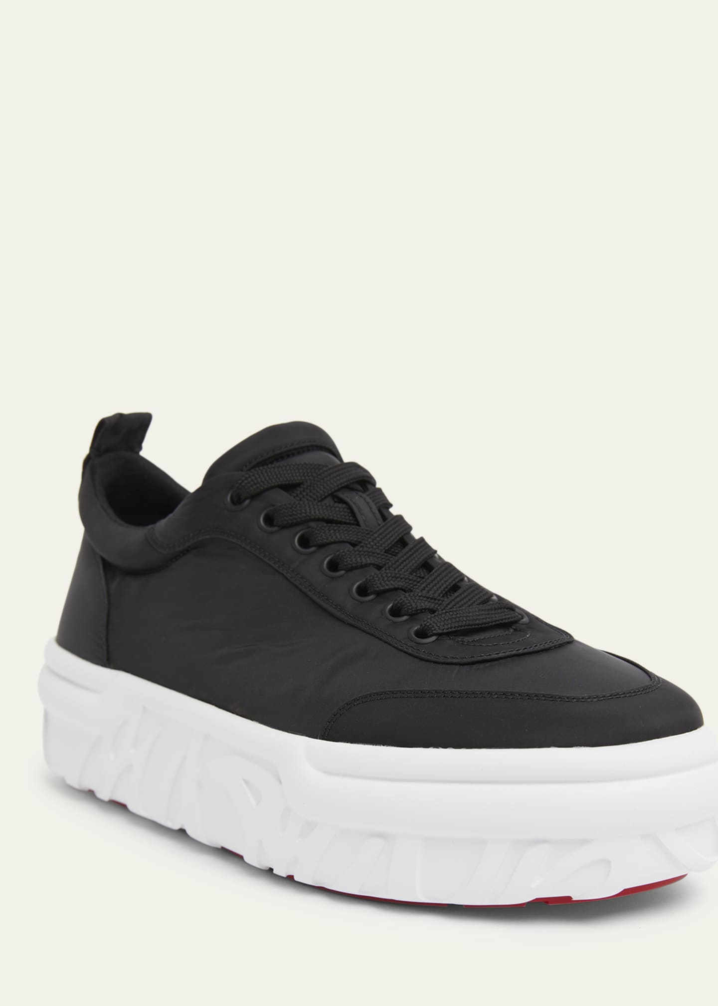 Christian Louboutin Men's Choukario Nylon Platform Sneakers Image 3 of 4