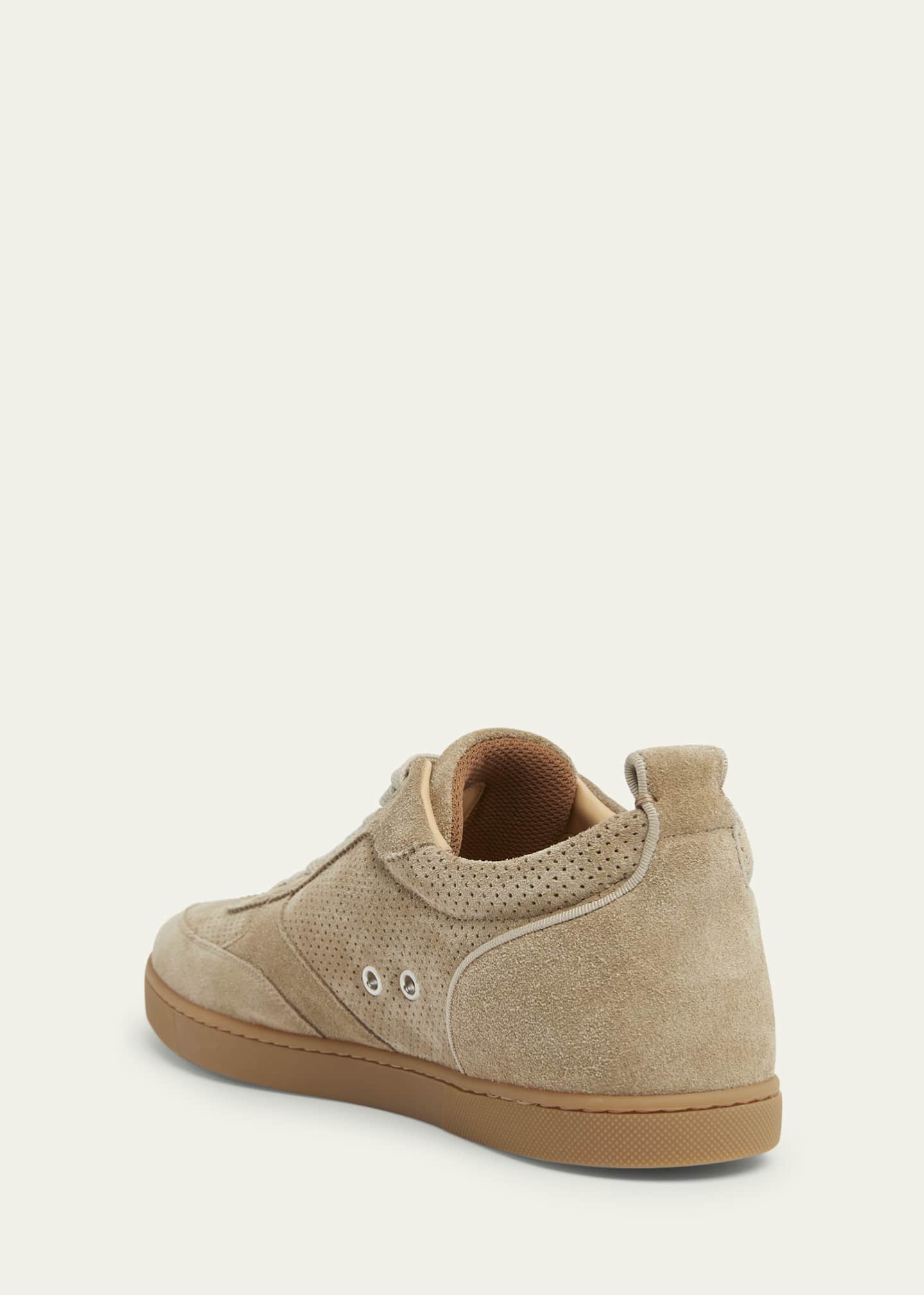 Christian Louboutin Men's Tutti Rui Suede Low-Top Sneakers
