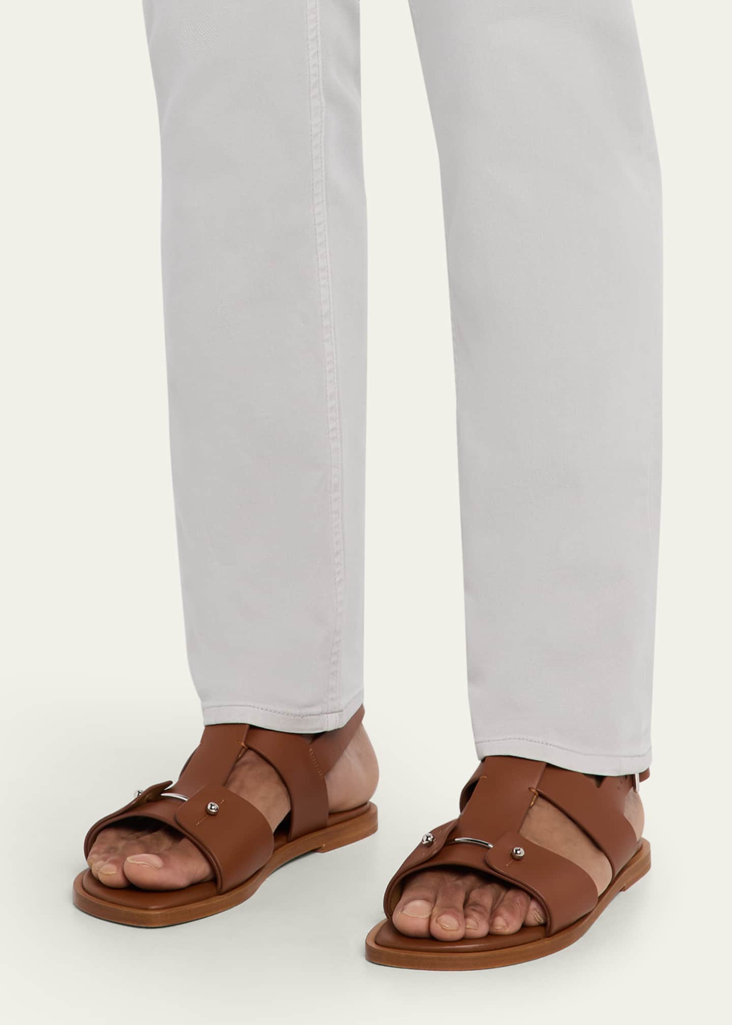 Christian Louboutin Men's Chambeliss Leather Sandals Image 2 of 6