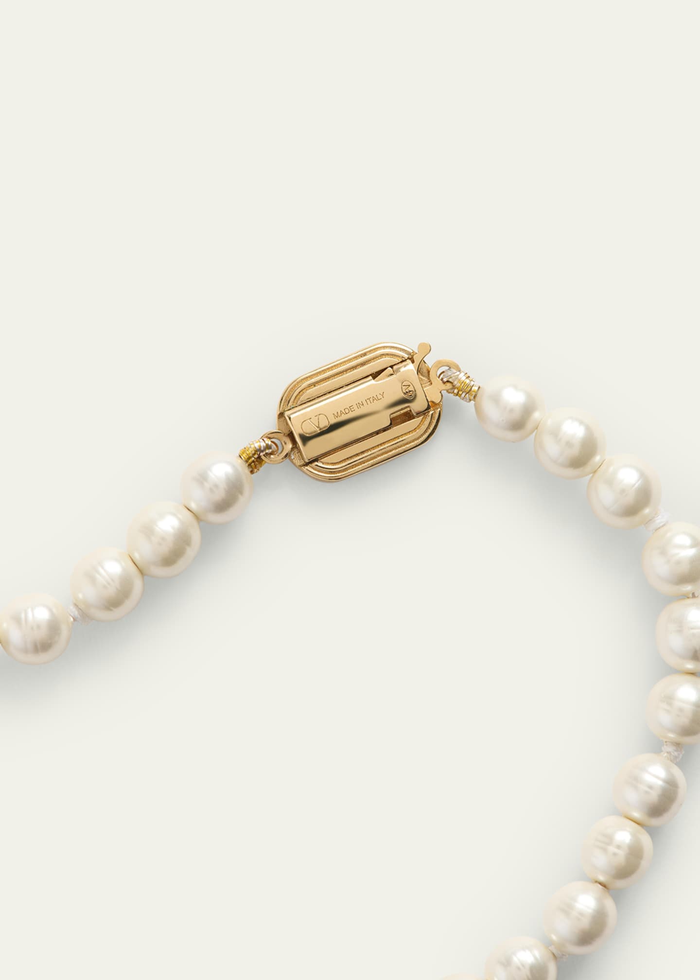 Valentino Garavani Men's Oval Pearl Necklace Image 2 of 2