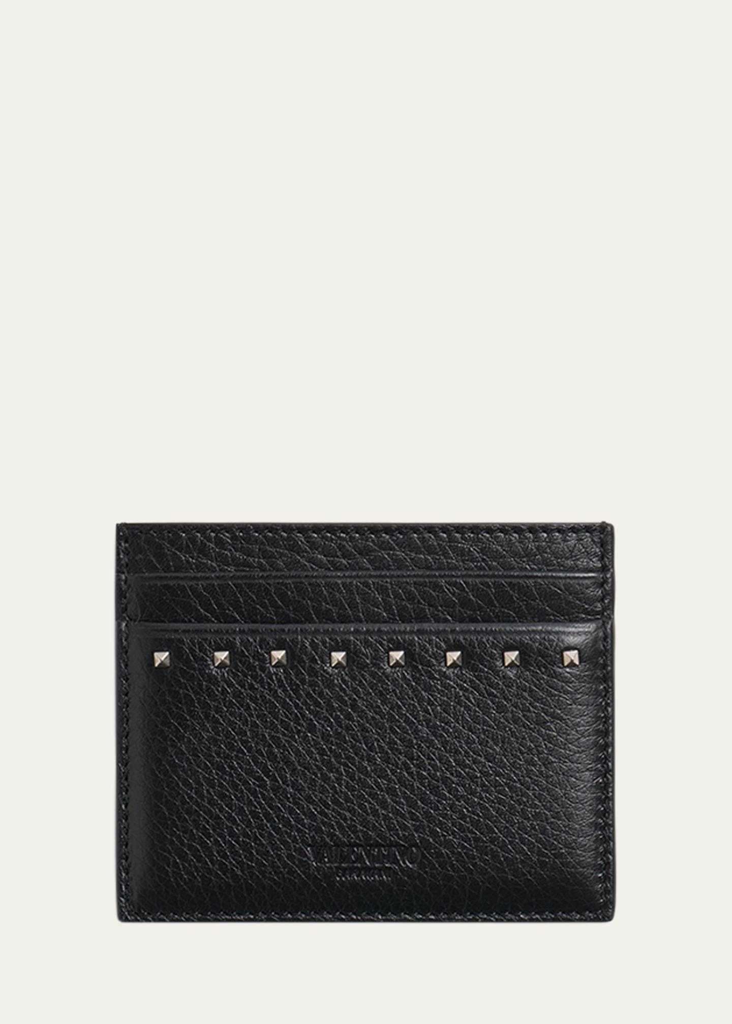 Valentino Garavani Men's Leather Rockstud Card Holder - Bergdorf