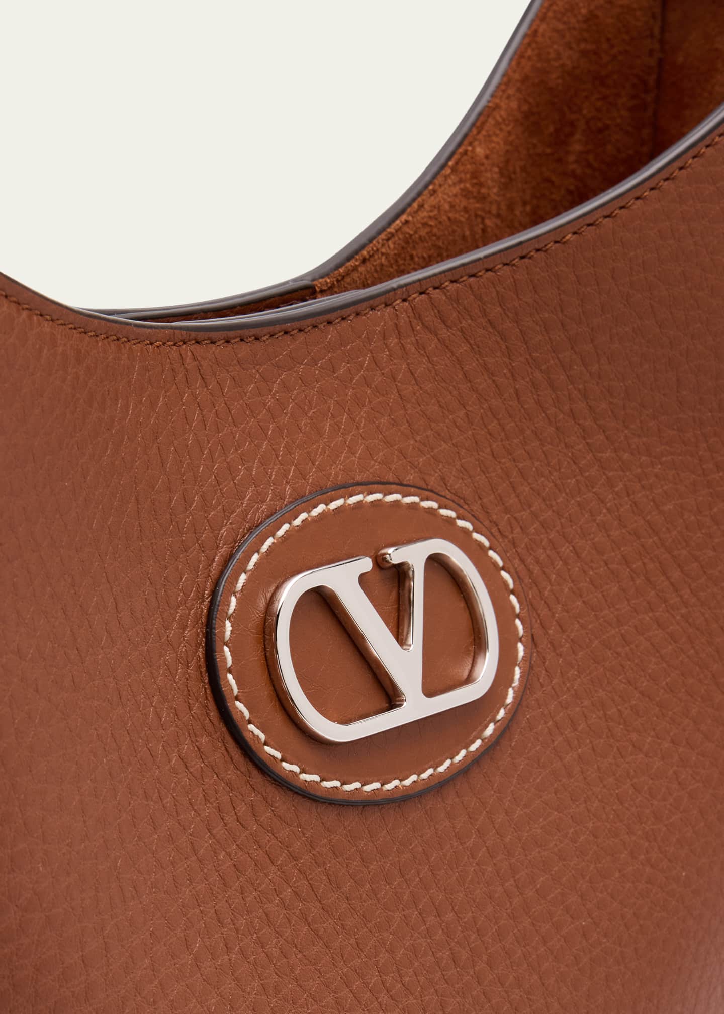 Valentino Garavani Men's Antibes Medium Leather Hobo Bag Image 6 of 6
