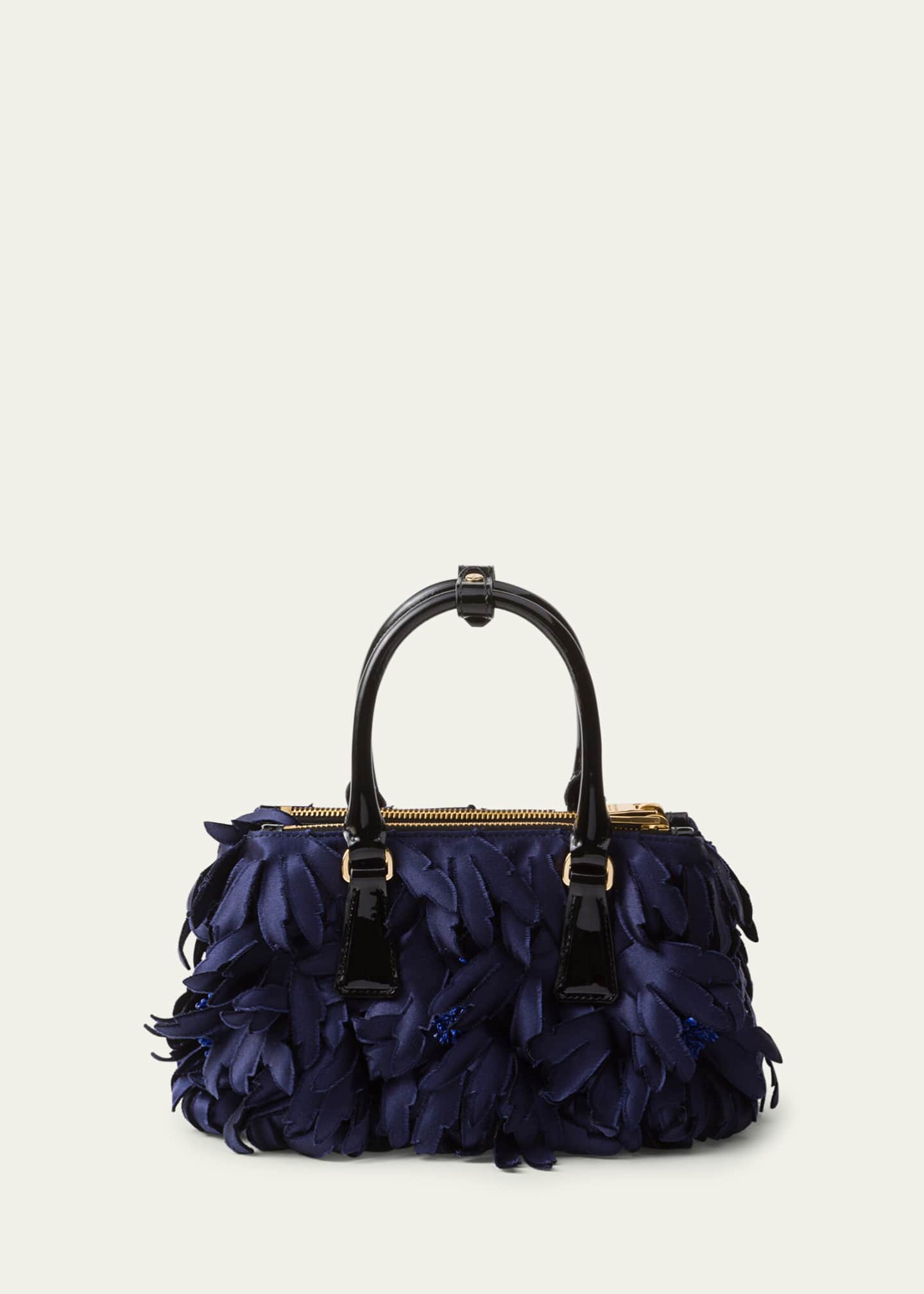 Prada Galleria Feathered Leather Top-Handle Bag Image 2 of 3