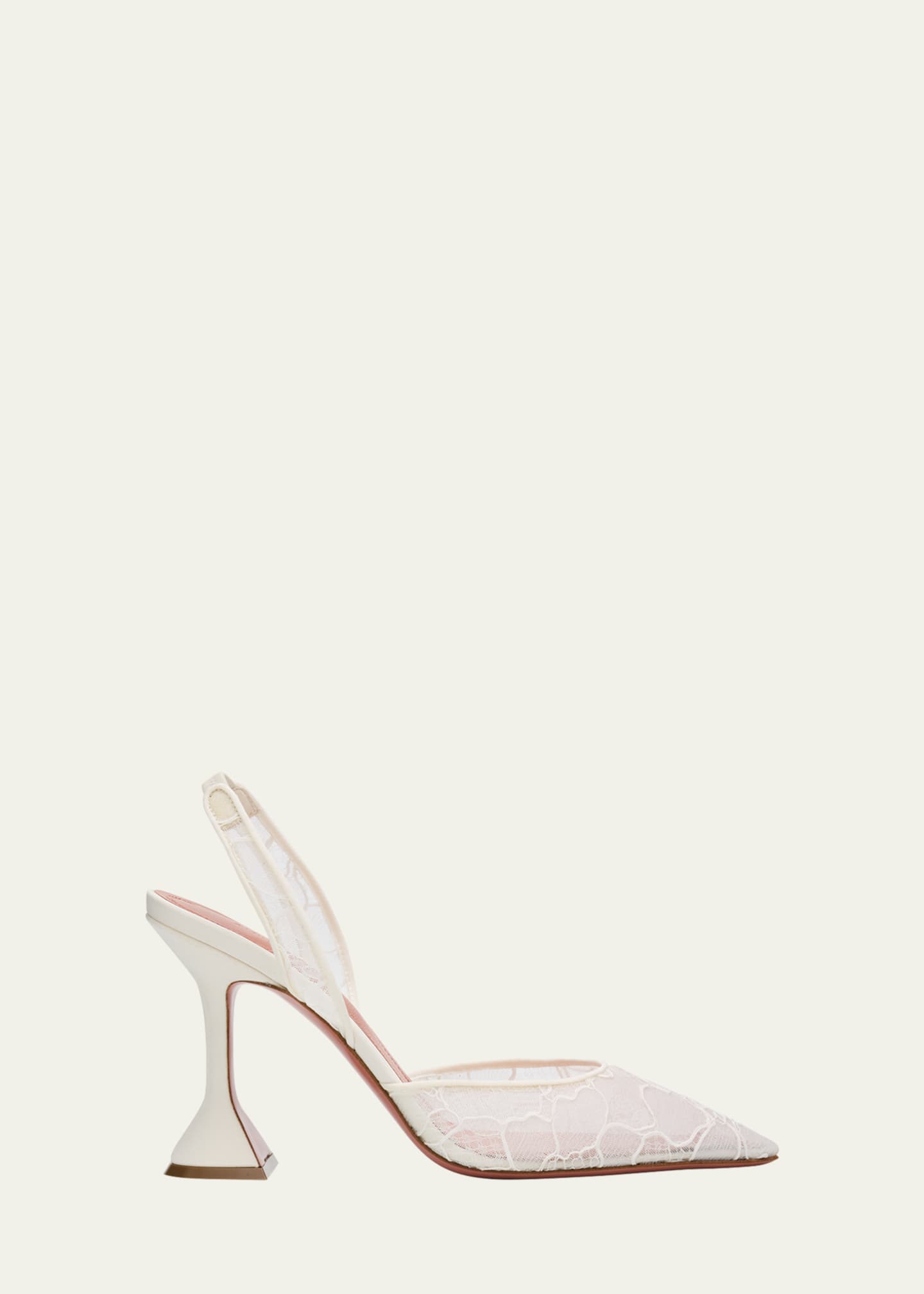 Amina Muaddi Holli Lace Slingback Pumps - Bergdorf Goodman