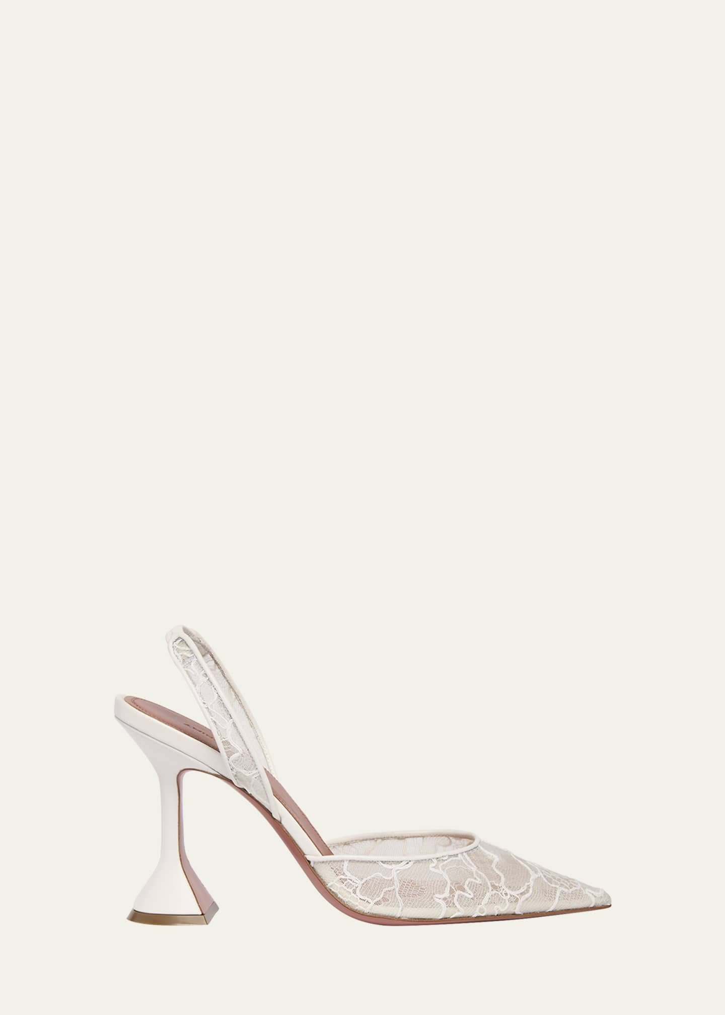 Amina Muaddi Holli Lace Slingback Pumps Image 1 of 5