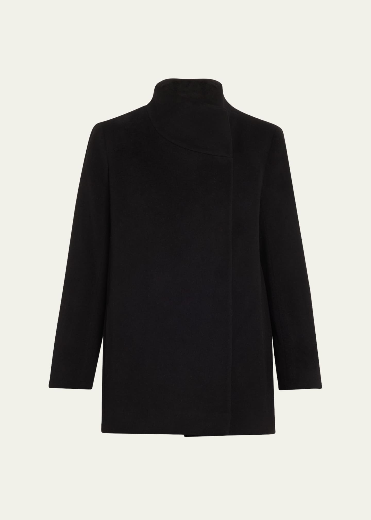 Fleurette funnel neck wool coat discount