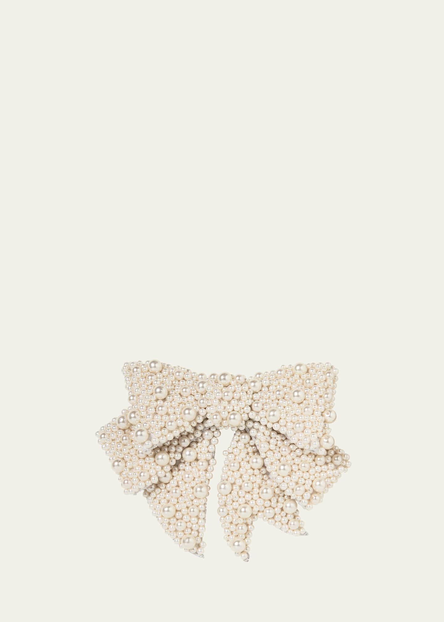 Jennifer Behr Bianca Pearly Bow Barrette