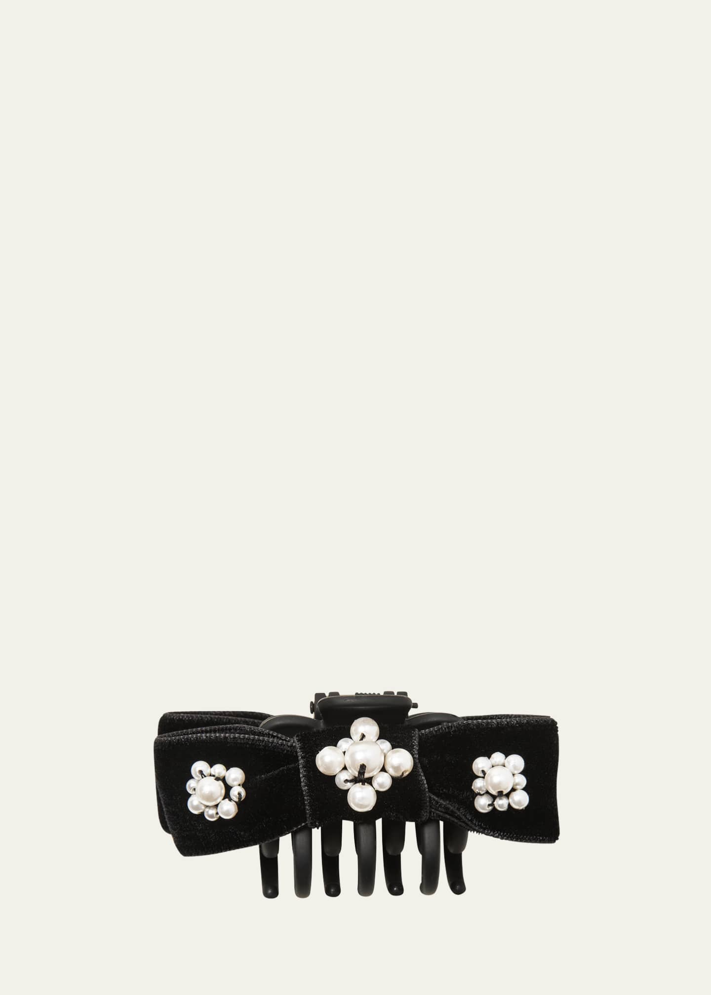 Jennifer Behr Maaggie Pearly Velvet Jaw Clip
