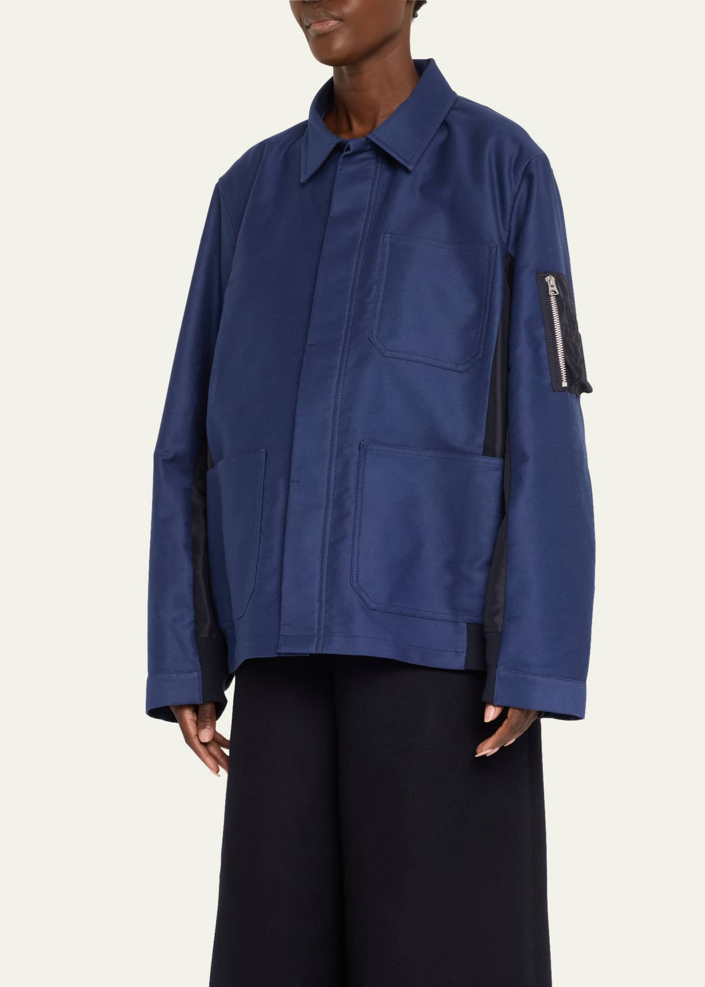 SACAI Bill Cunningham Boxy Jacket - Bergdorf Goodman SACAI Bill Cunningham Boxy Jacket - Bergdorf Goodman