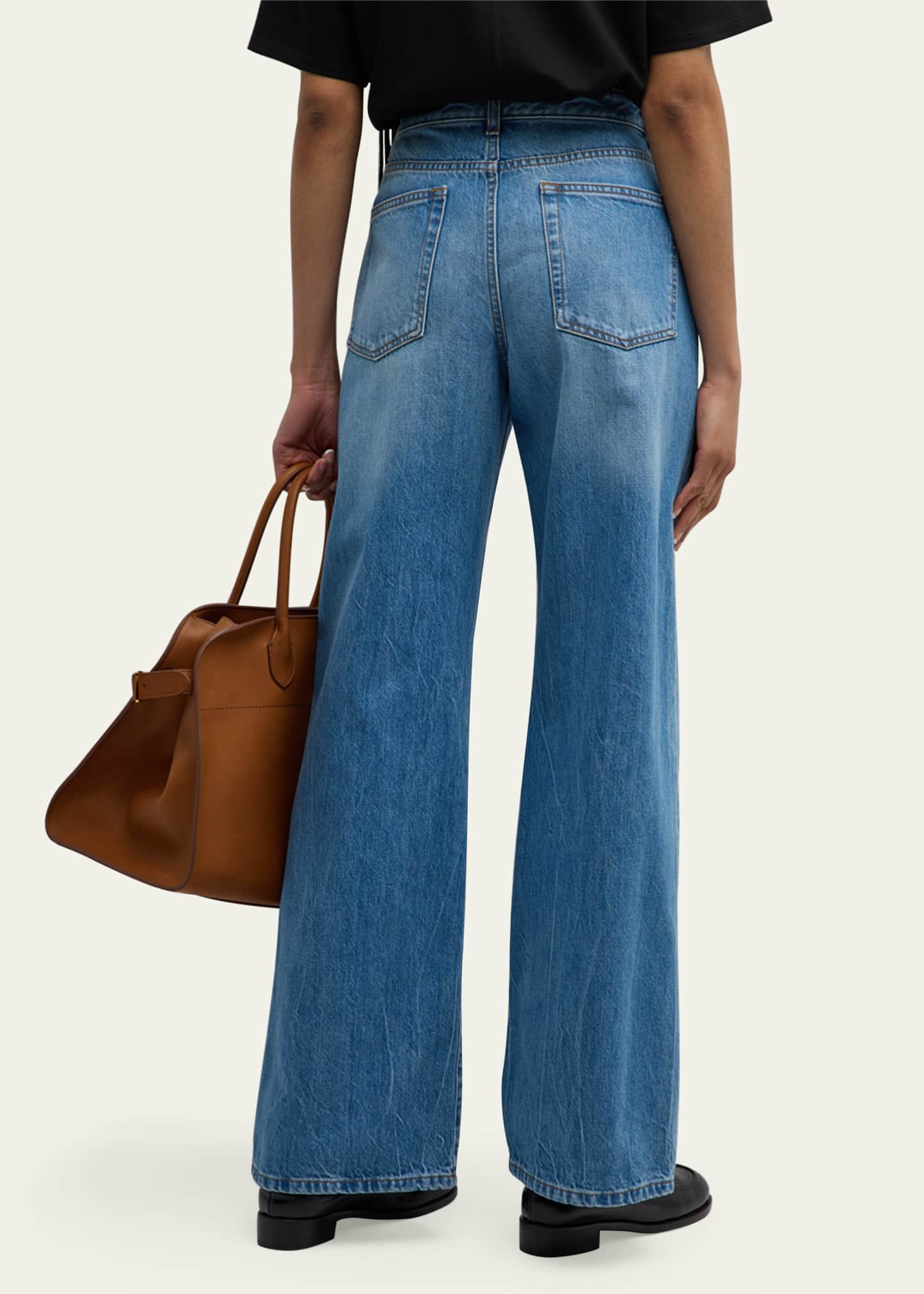 THE ROW Eglitta Mid-Rise Straight-Leg Jeans Image 3 of 5