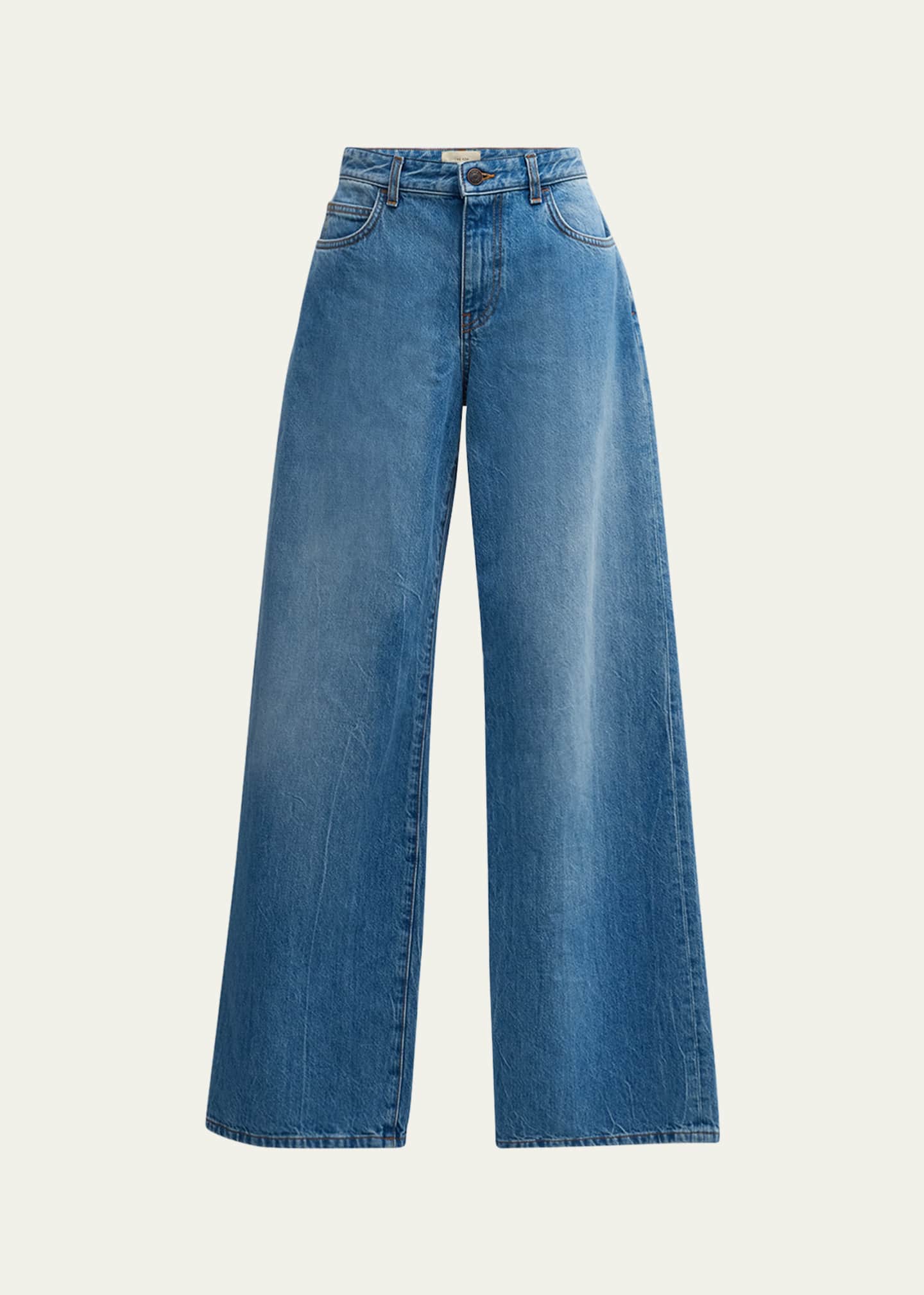 THE ROW Eglitta Mid-Rise Straight-Leg Jeans Image 1 of 5