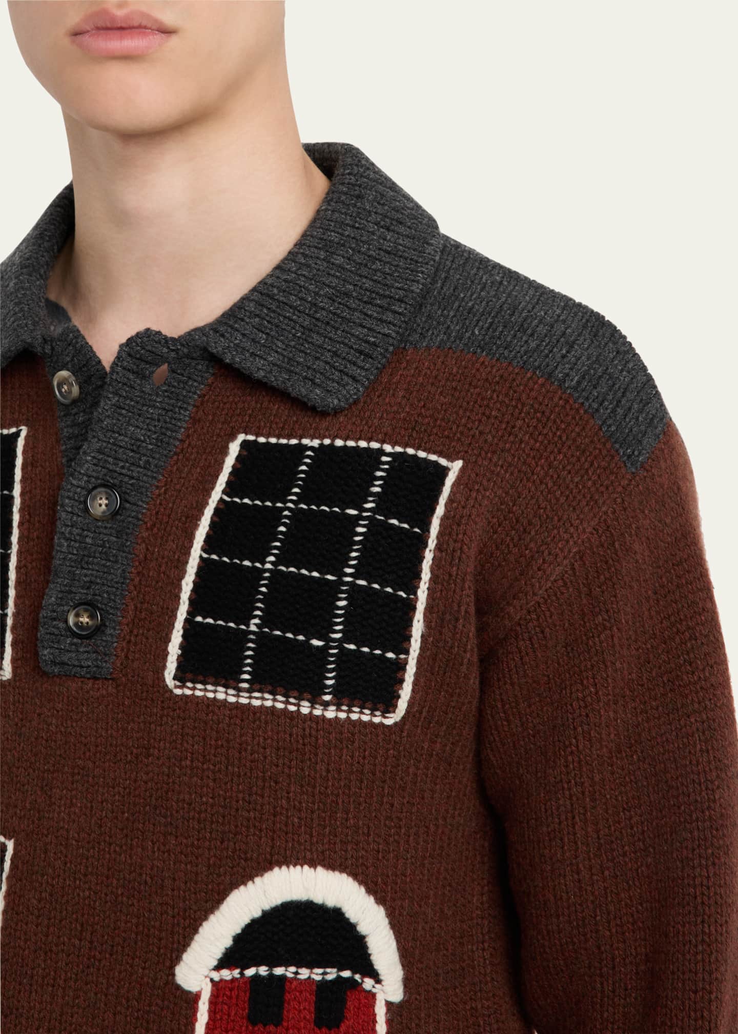 JW Anderson Men's House Polo Sweater Image 5 of 5