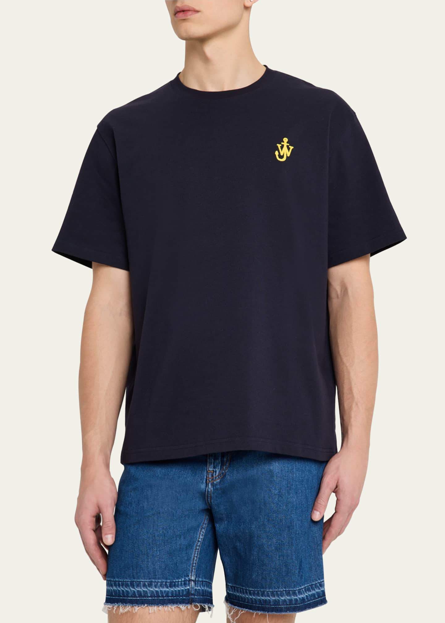 JW Anderson Men's Embroidered Anchor T-Shirt Image 4 of 5