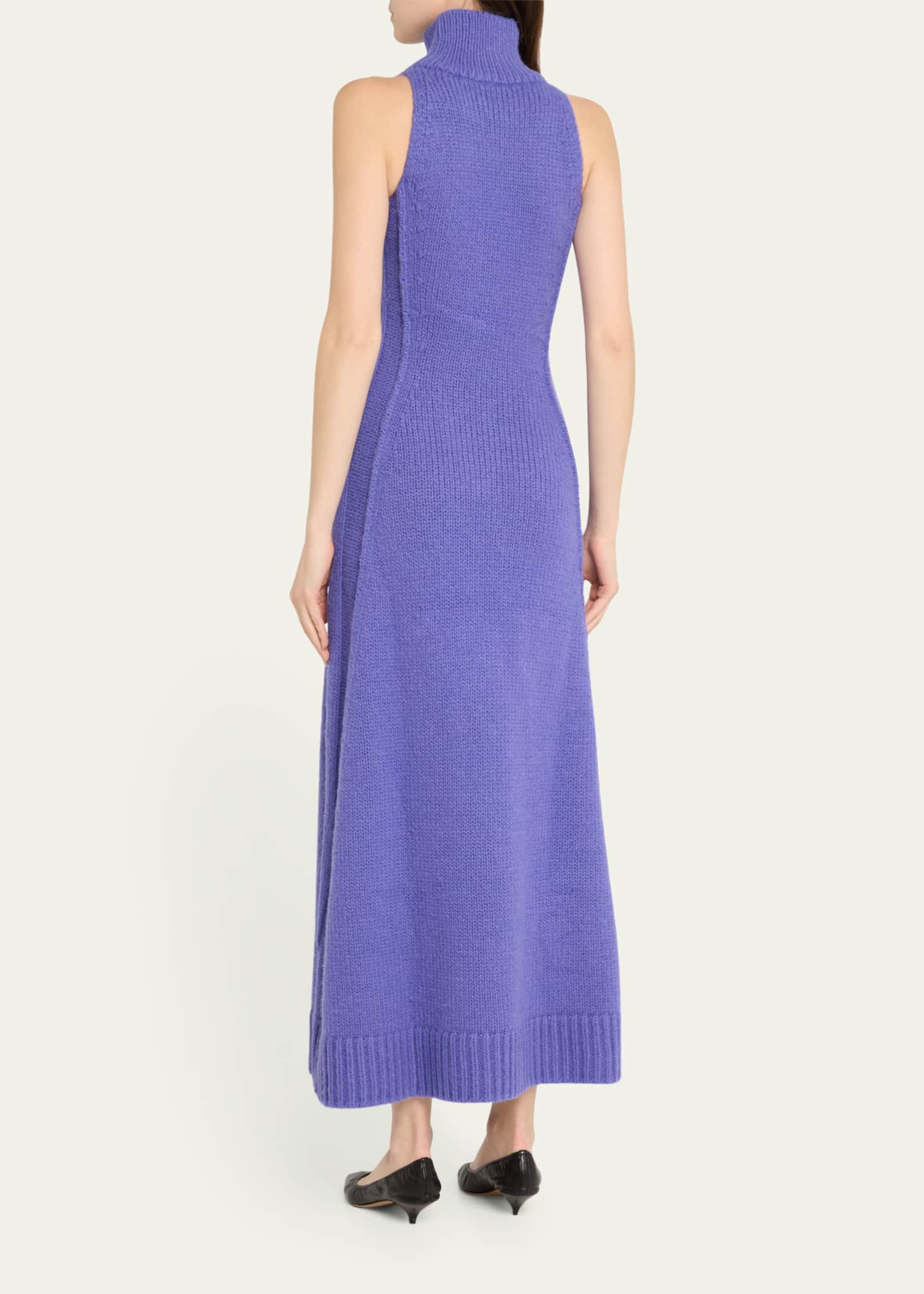 CHRISTOPHER JOHN ROGERS Mock-neck Wool Maxi Dress Image 3 of 5