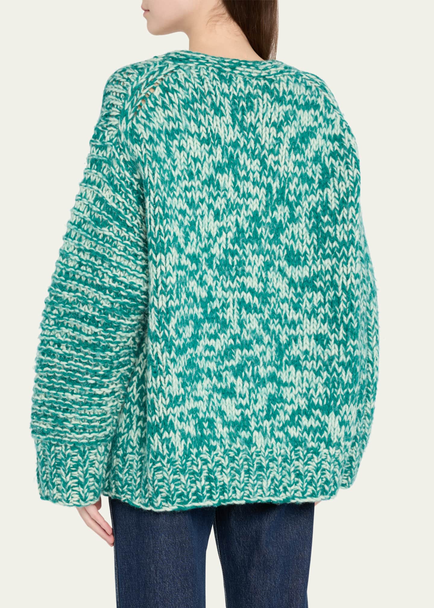 CHRISTOPHER JOHN ROGERS Giant Marled Wool Cardigan Image 3 of 5