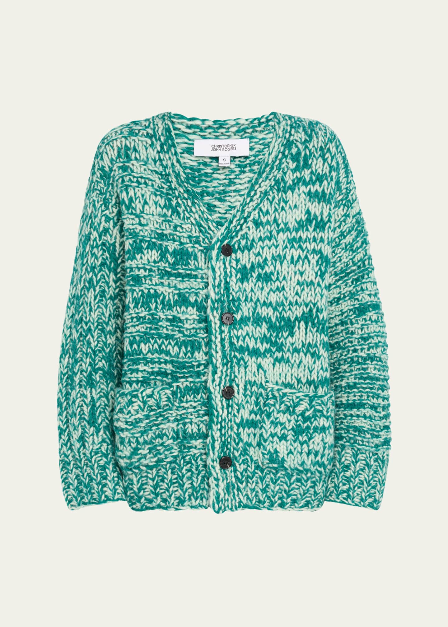 CHRISTOPHER JOHN ROGERS Giant Marled Wool Cardigan Image 1 of 5