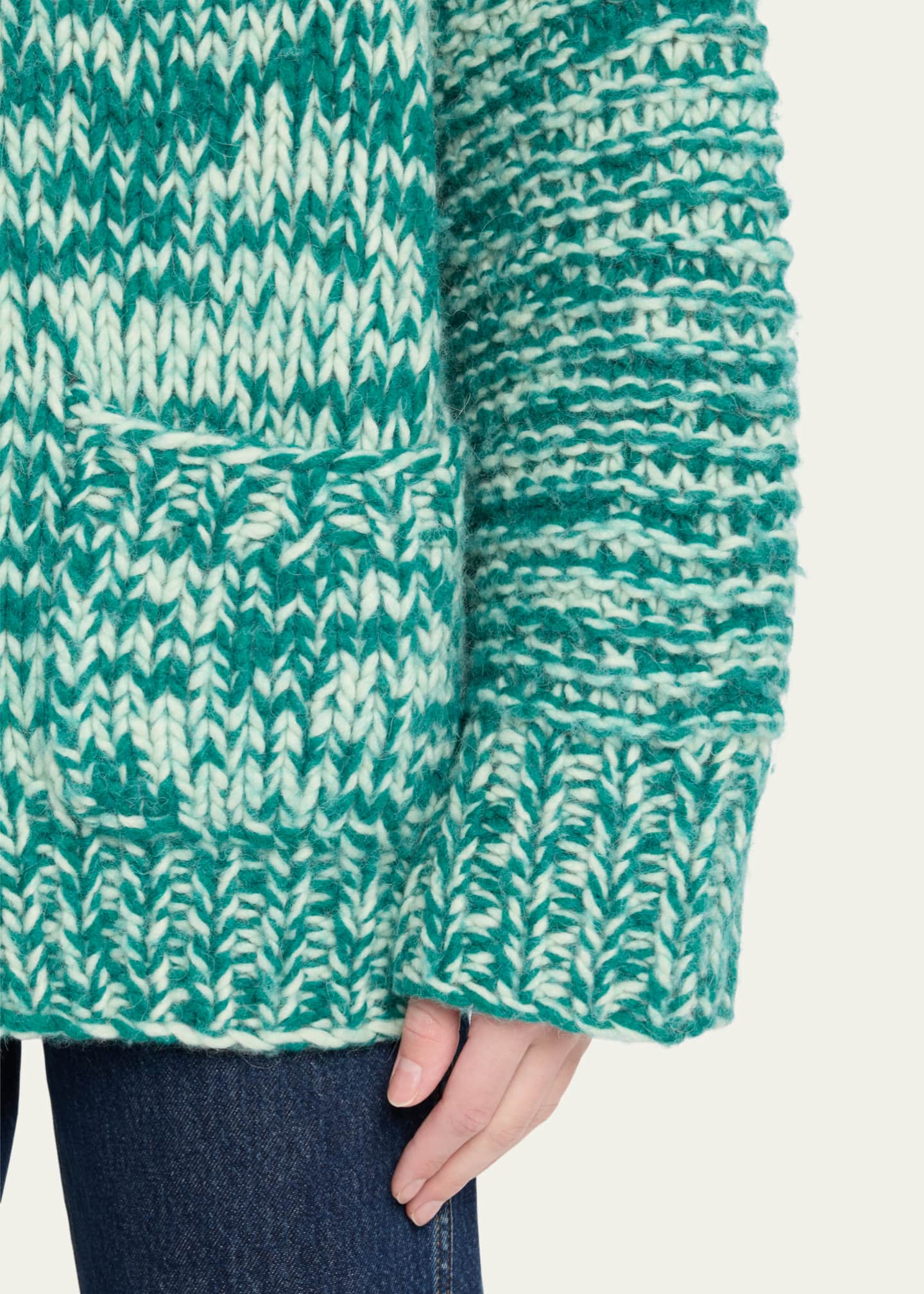 CHRISTOPHER JOHN ROGERS Giant Marled Wool Cardigan Image 5 of 5