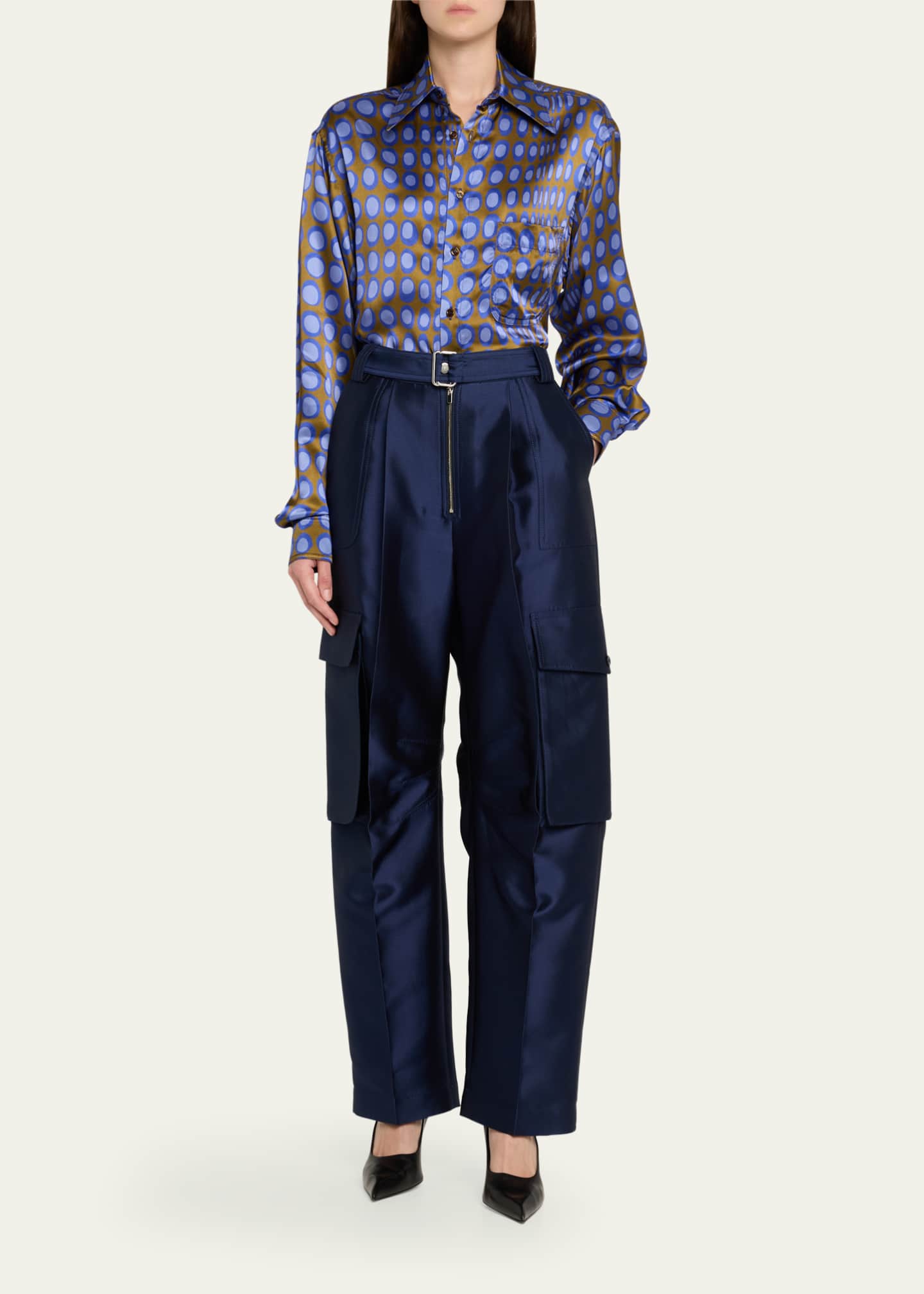 CHRISTOPHER JOHN ROGERS Wiggle Dot Slim Shirt Image 2 of 5