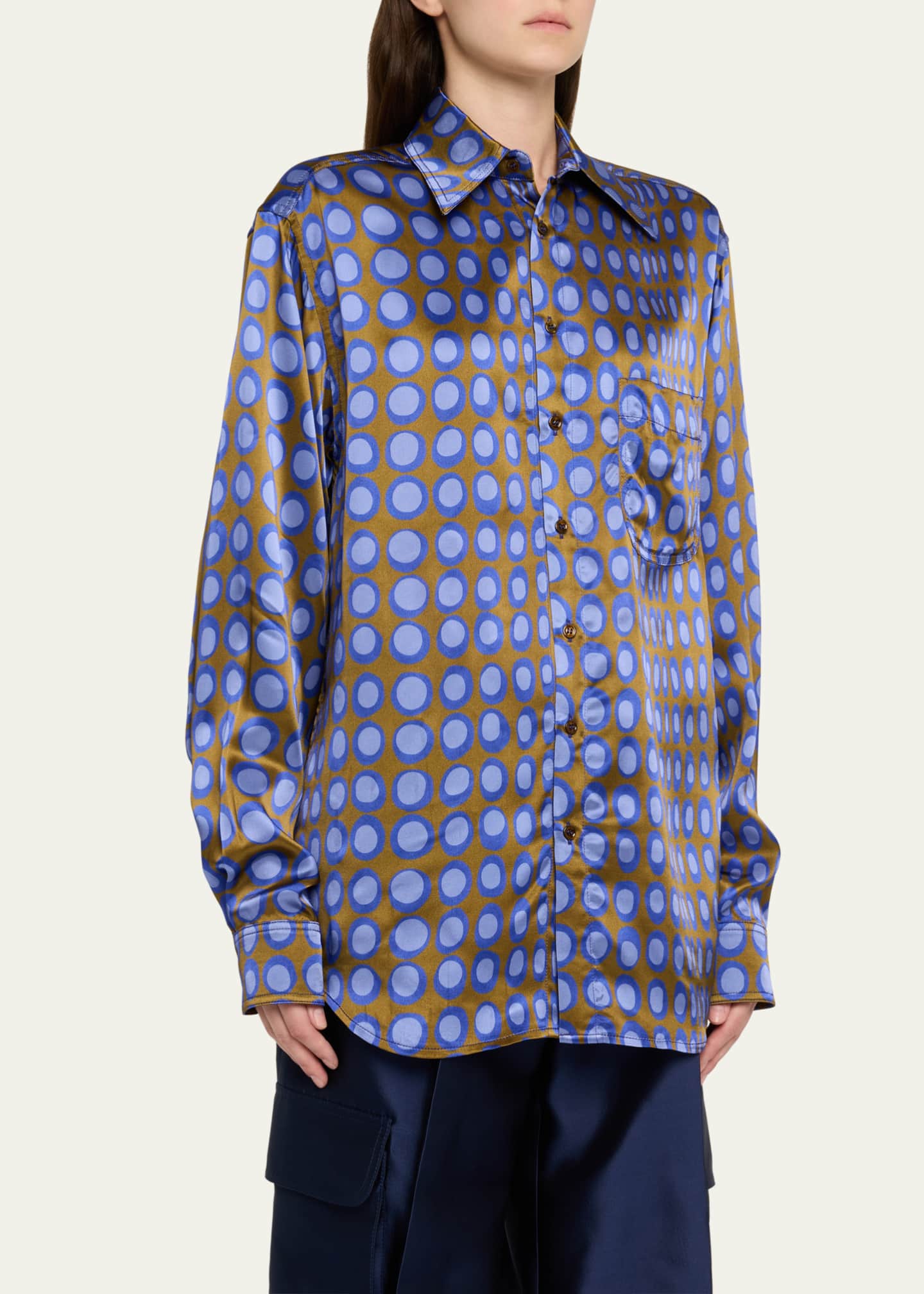 CHRISTOPHER JOHN ROGERS Wiggle Dot Slim Shirt Image 4 of 5